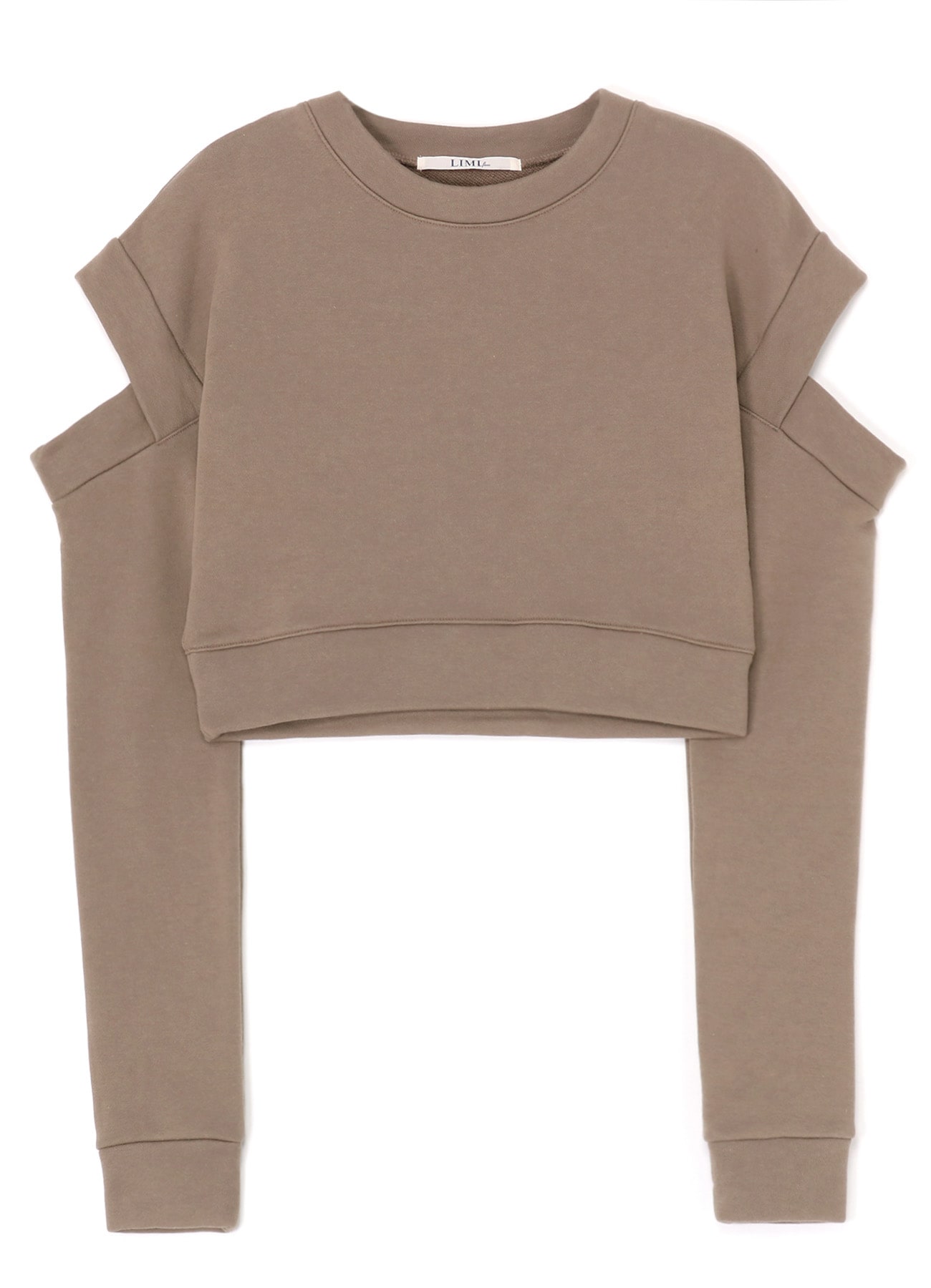 TIGHT FLEECE LINING SHORT PULLOVER WITH DESIGN SLEEVE(S Beige