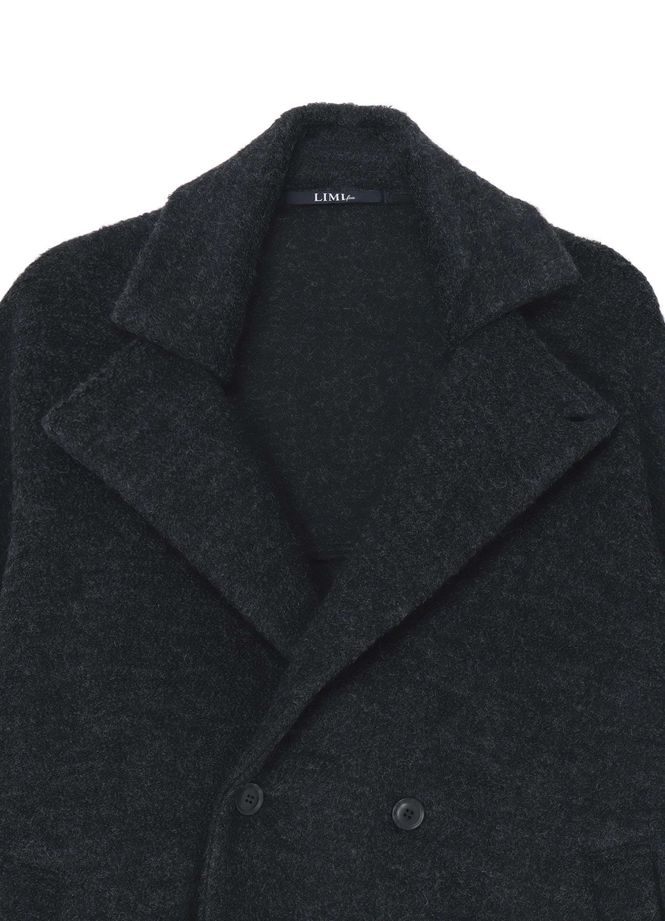SHEEP PILE JACKET WITH DOUBLE FRONT BUTTON(S Charcoal): LIMI feu ...