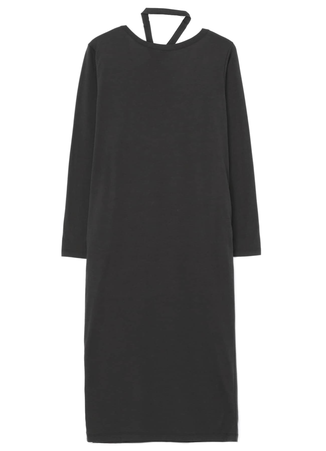 LYOCELL/COTTON JERSEY CROSS NECK DRESS