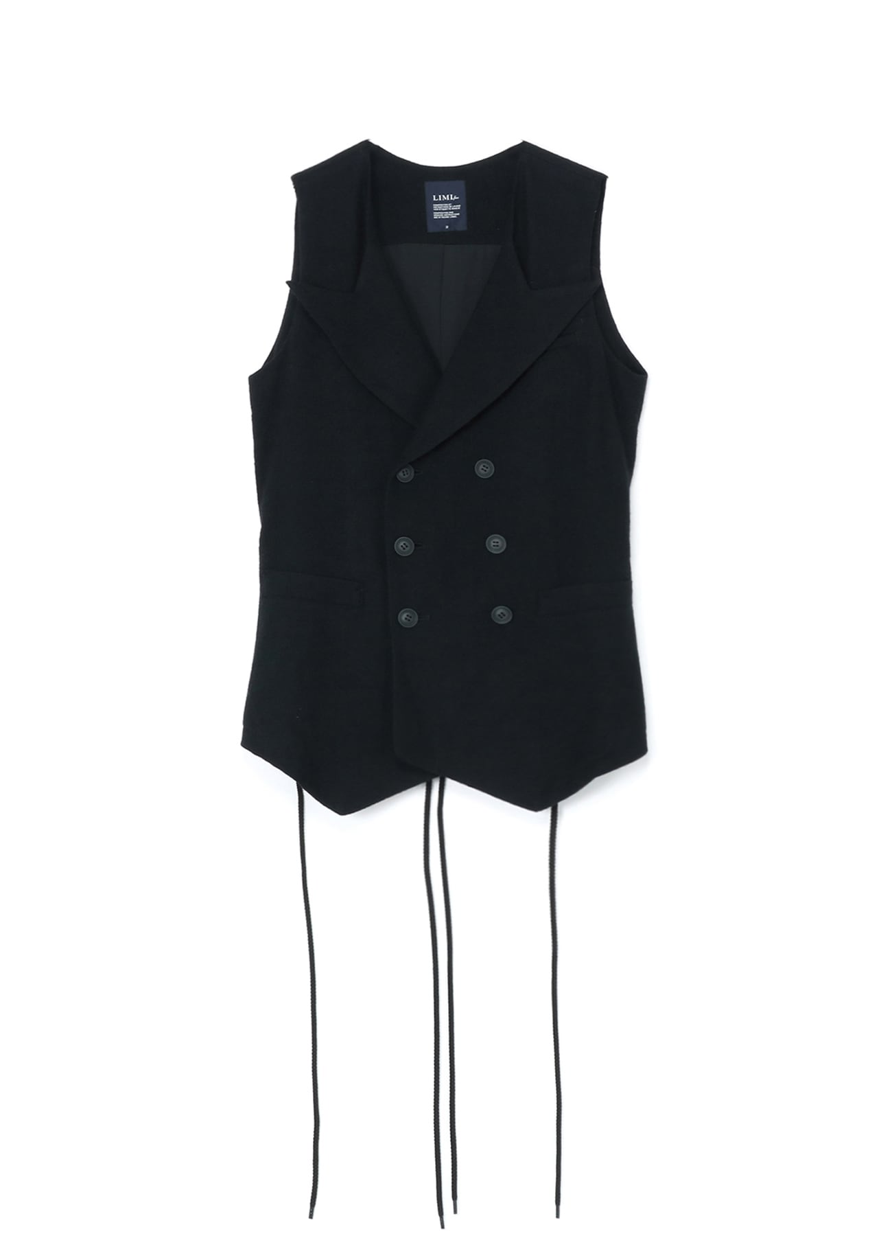 LOW TWIST SERGE WAISTCOAT WITH LACE-UP BACK DETAIL