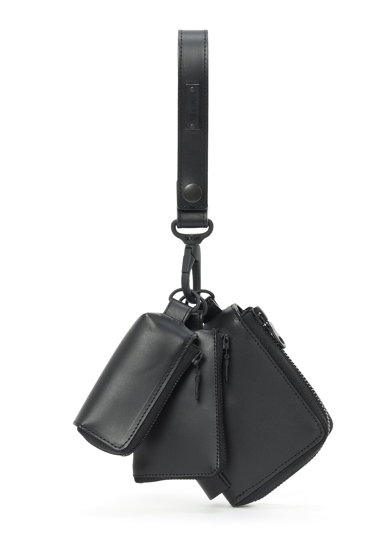 MATTE STEER LEATHER  3LAYERS POUCH