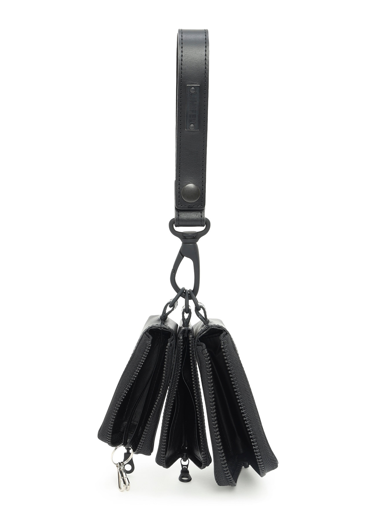 MATTE STEER LEATHER  3LAYERS POUCH