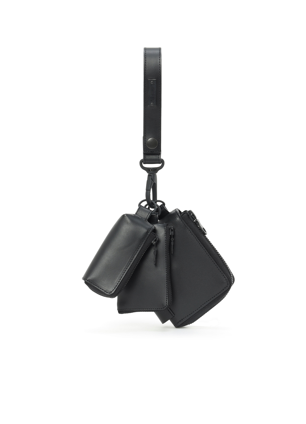 MATTE STEER LEATHER  3LAYERS POUCH