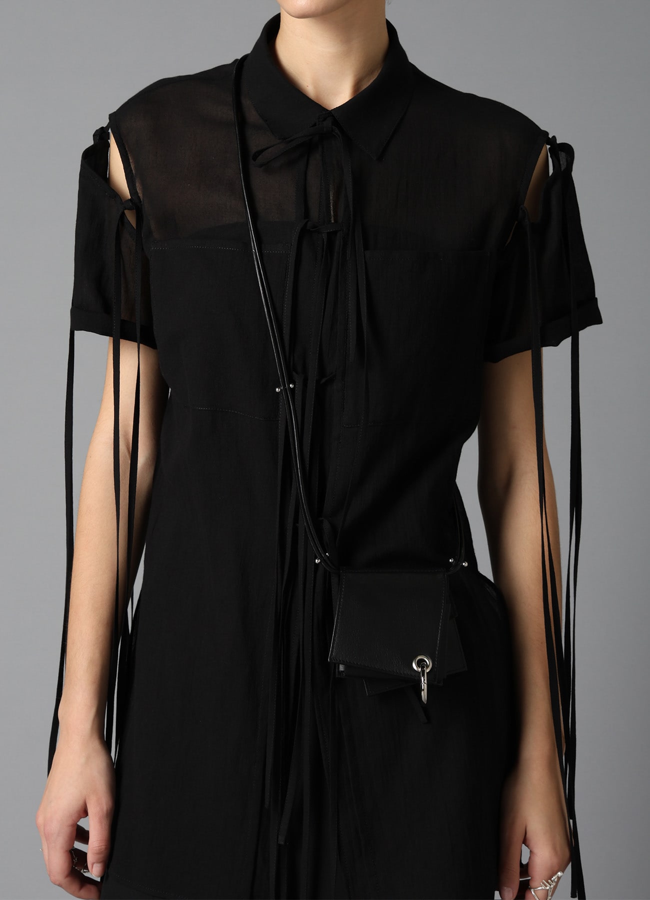 MATTE CHROME LEATHER  WALLET CASE WITH STRAP