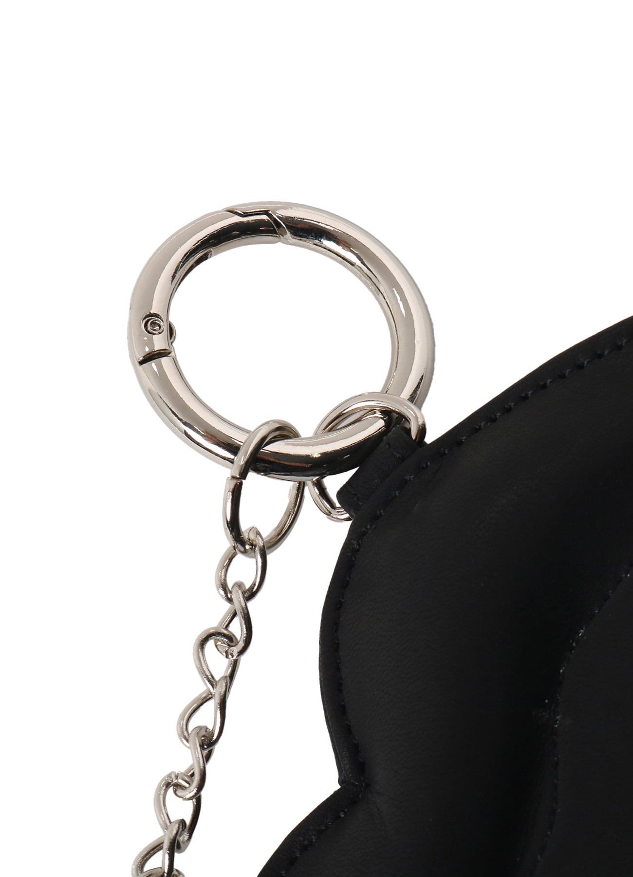 MATTE CHROME LEATHER  LIP SHAPED MIRROR SET