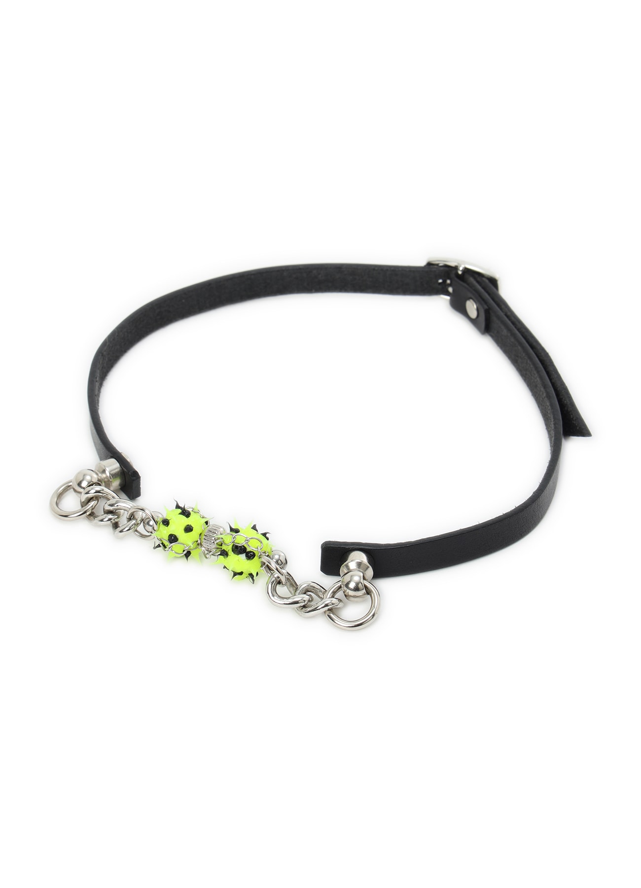 SEMI MATTE KIP LEATHER  SPIKE LEATHER CHOKER