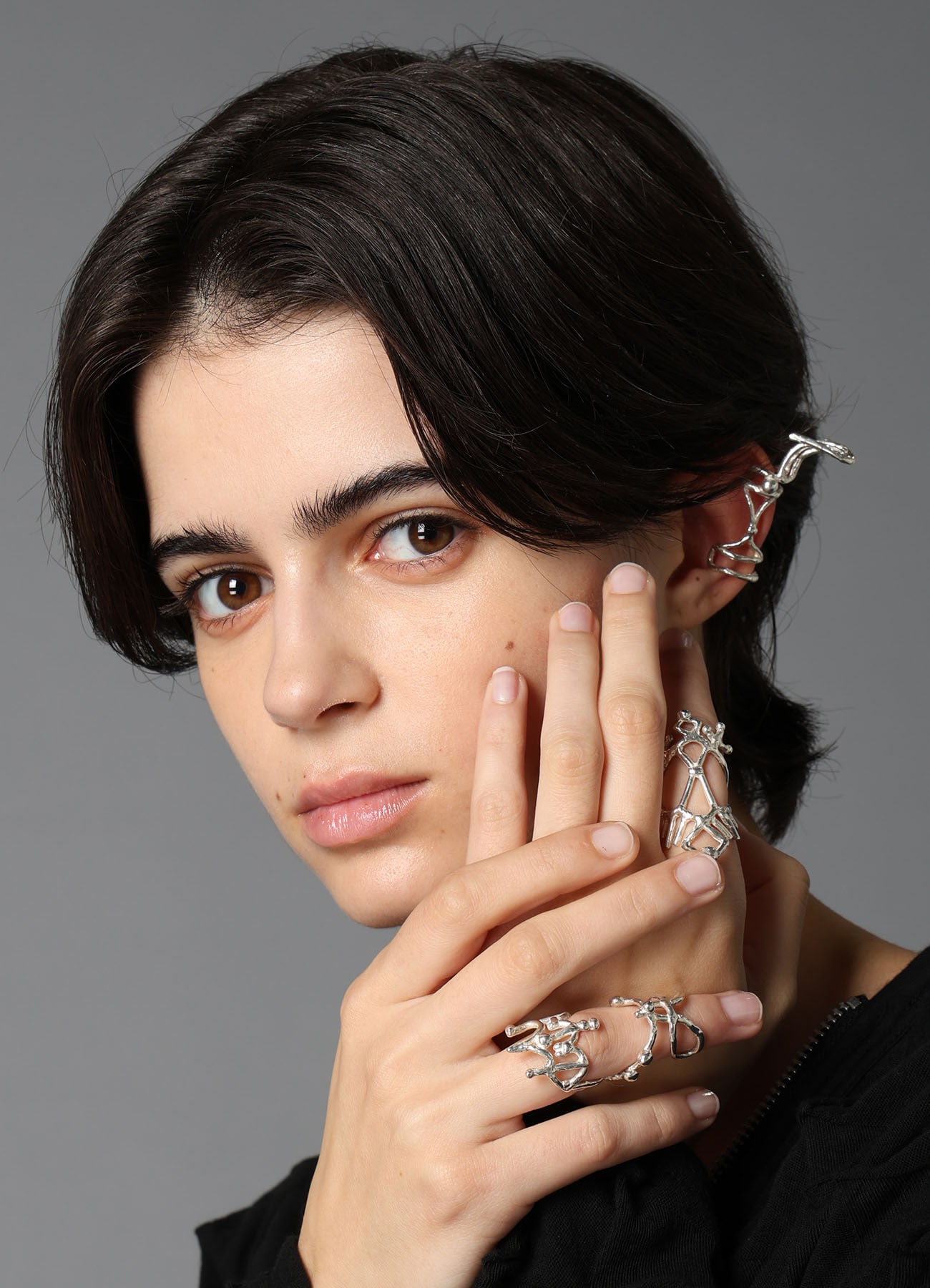 SILVER 925 TATTOO-STYLE RING/ B