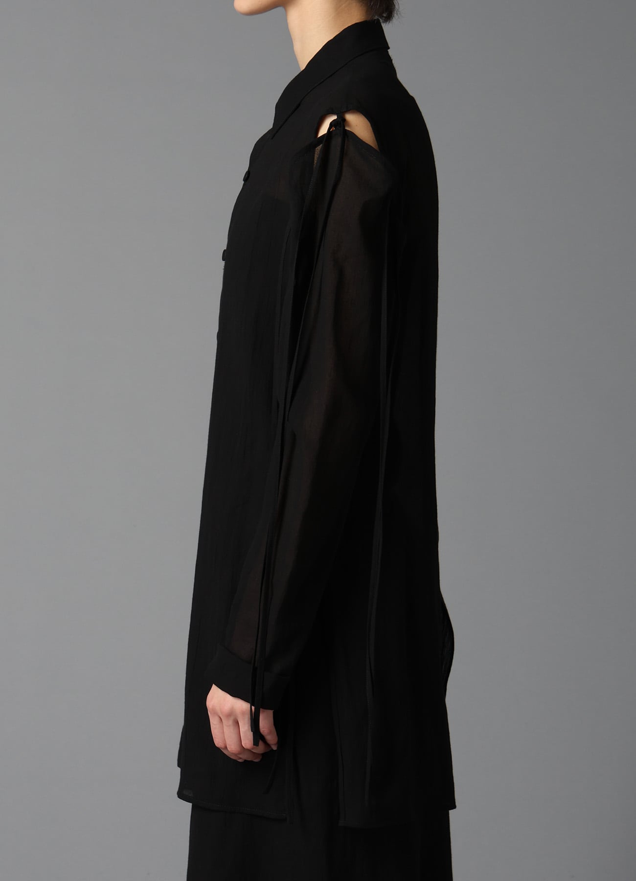 COTTON CHIFFON STRING BLOUSE A