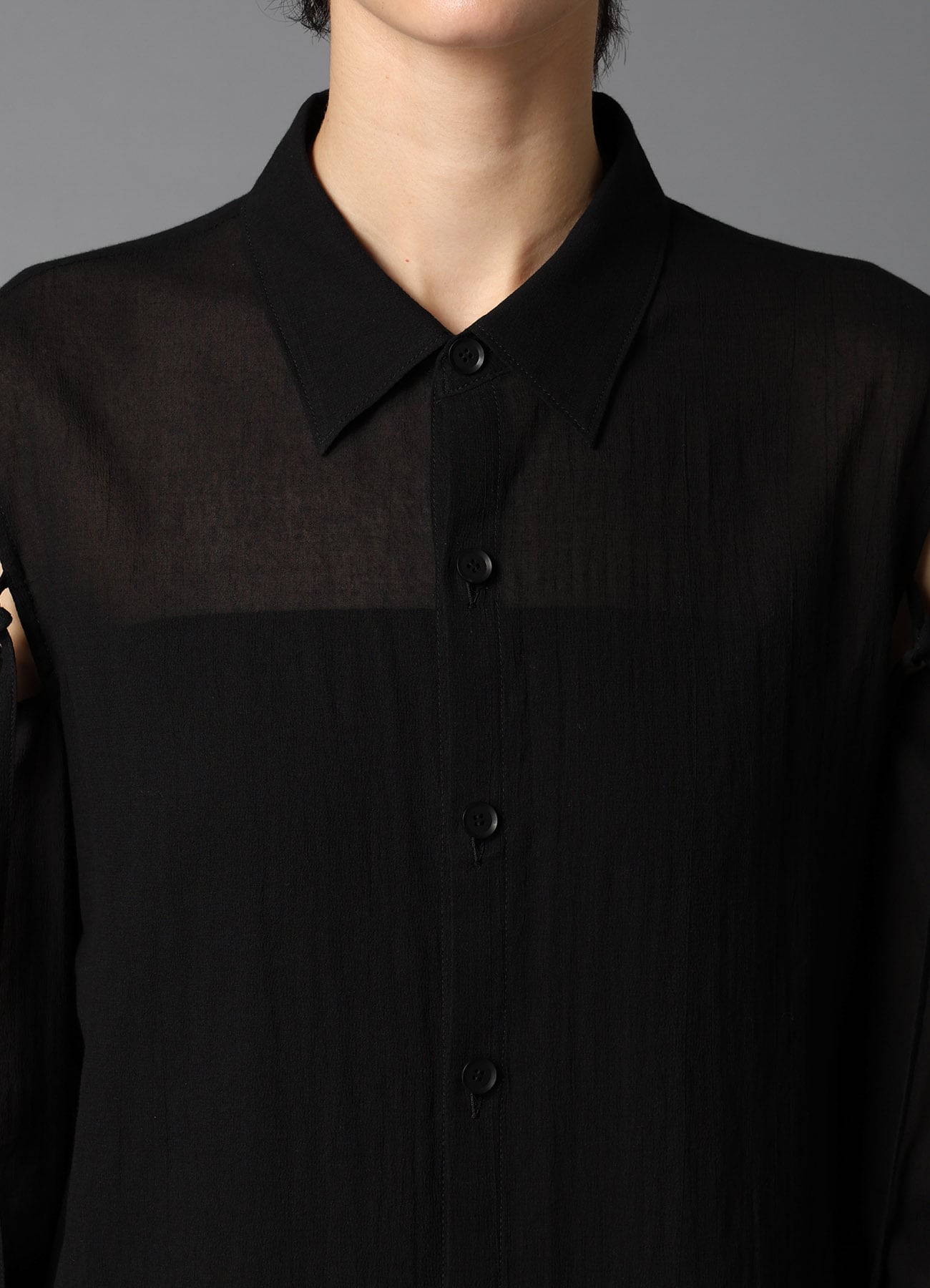 COTTON CHIFFON STRING BLOUSE A