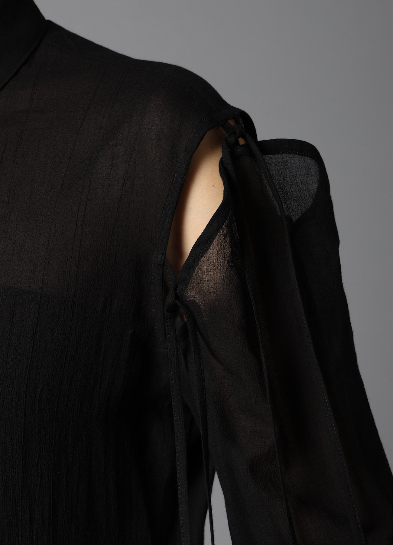 COTTON CHIFFON STRING BLOUSE A