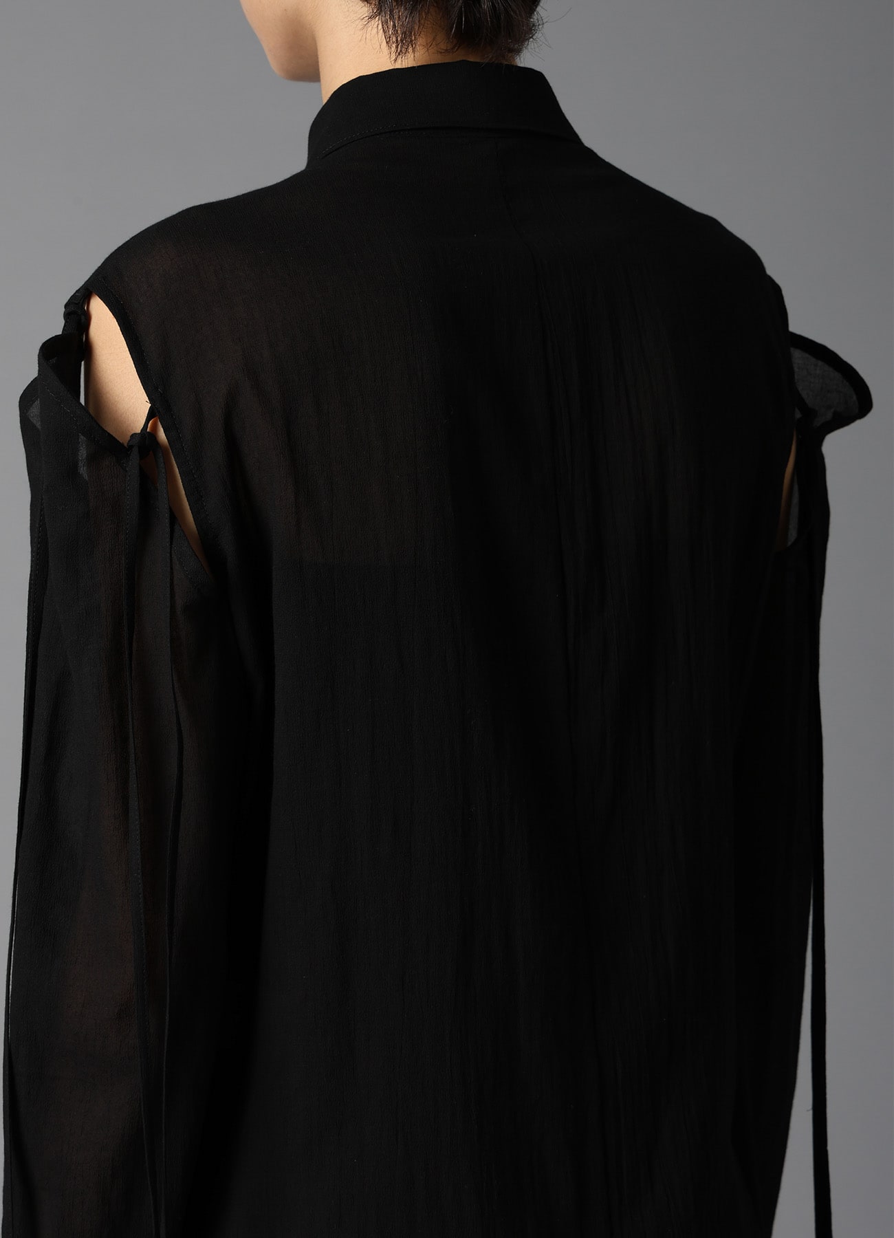 COTTON CHIFFON STRING BLOUSE A