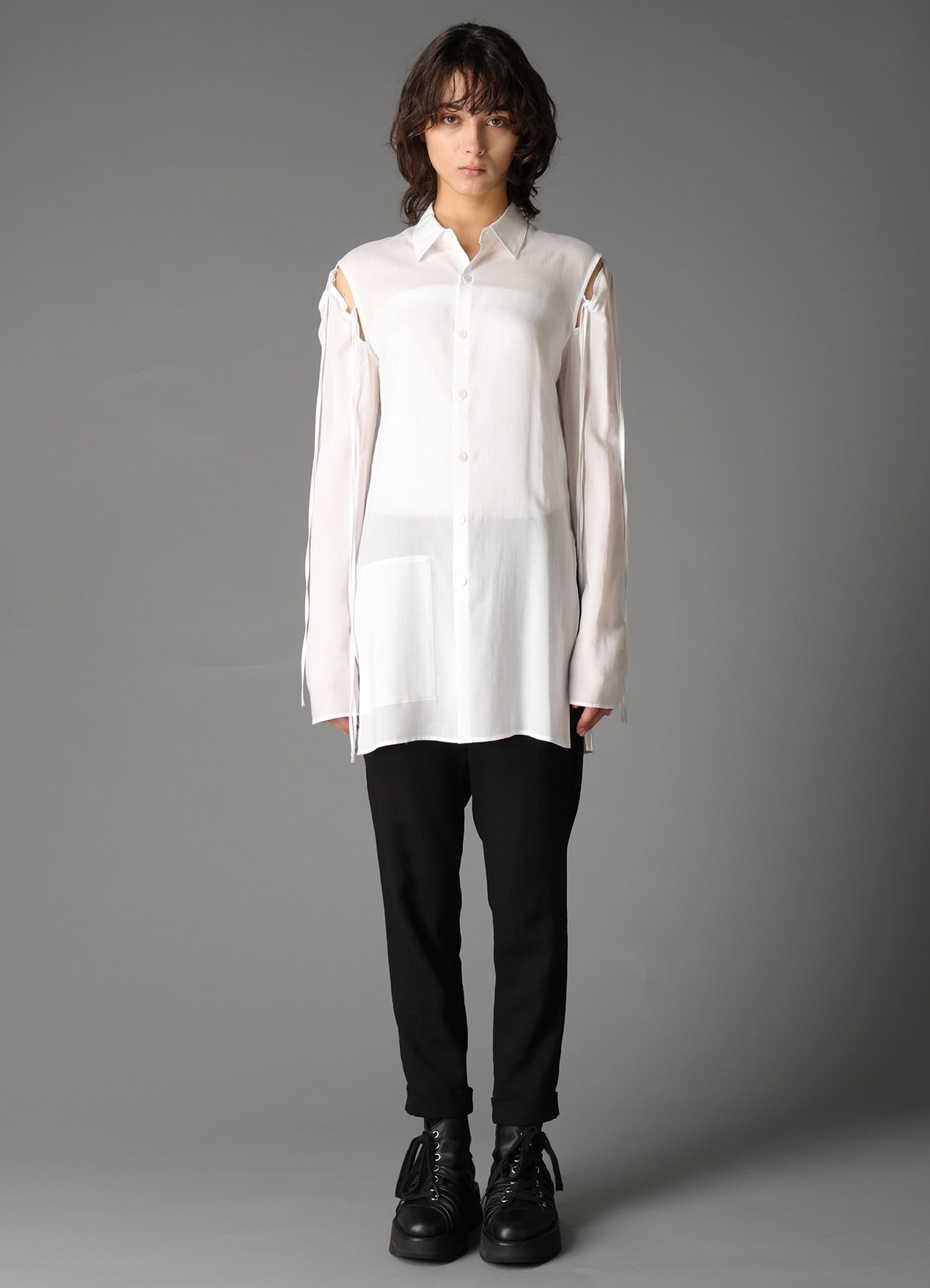 SOFT LAWN STRINGS BLOUSE