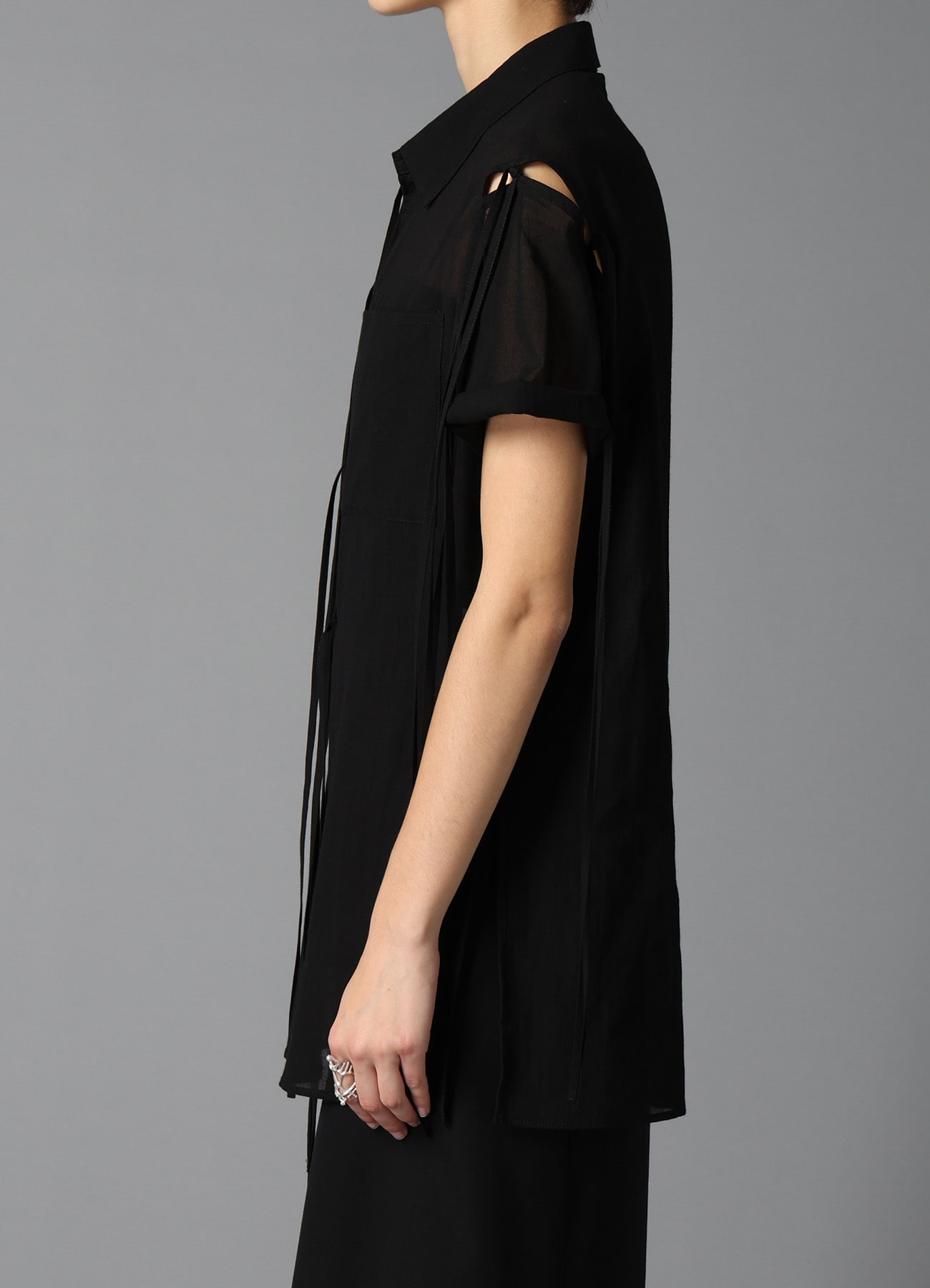 COTTON CHIFFON STRING BLOUSE B