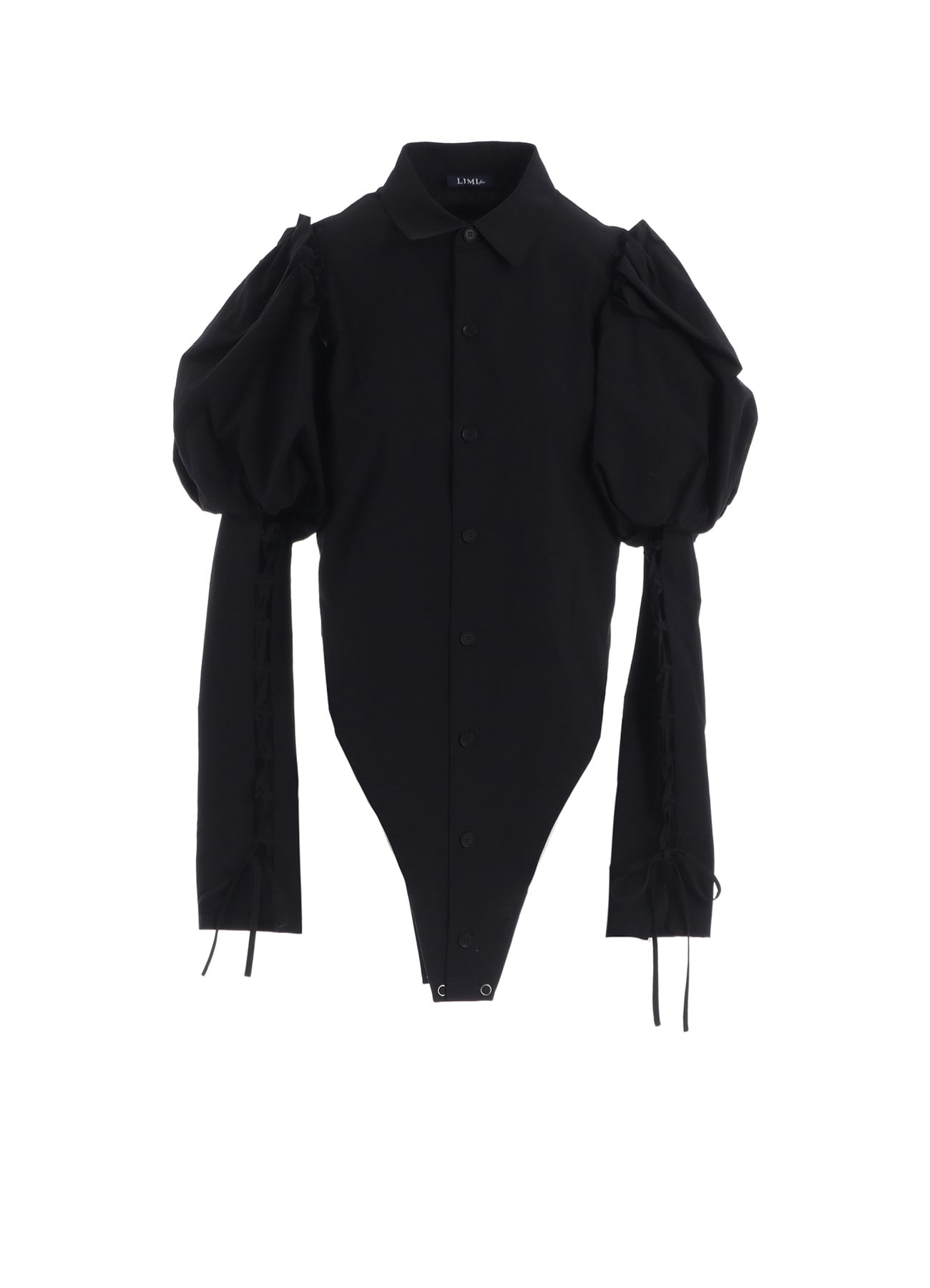 TYPEWRITER  LACE UP SLEEVE BLOUSE