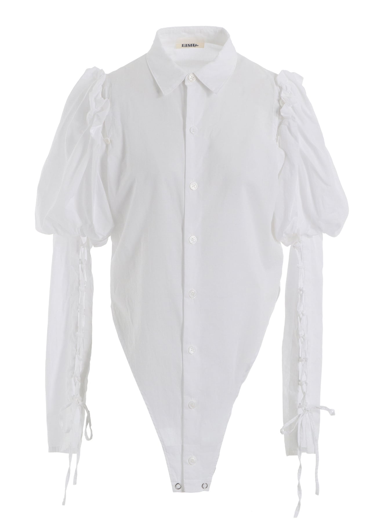 LAWN LACE UP SLEEVE BLOUSE