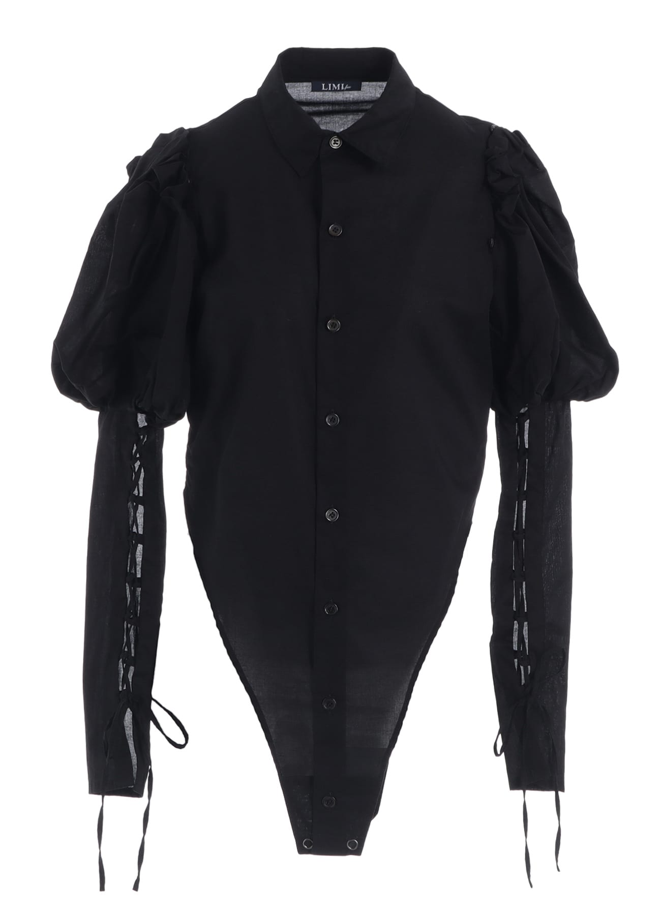 LAWN LACE UP SLEEVE BLOUSE