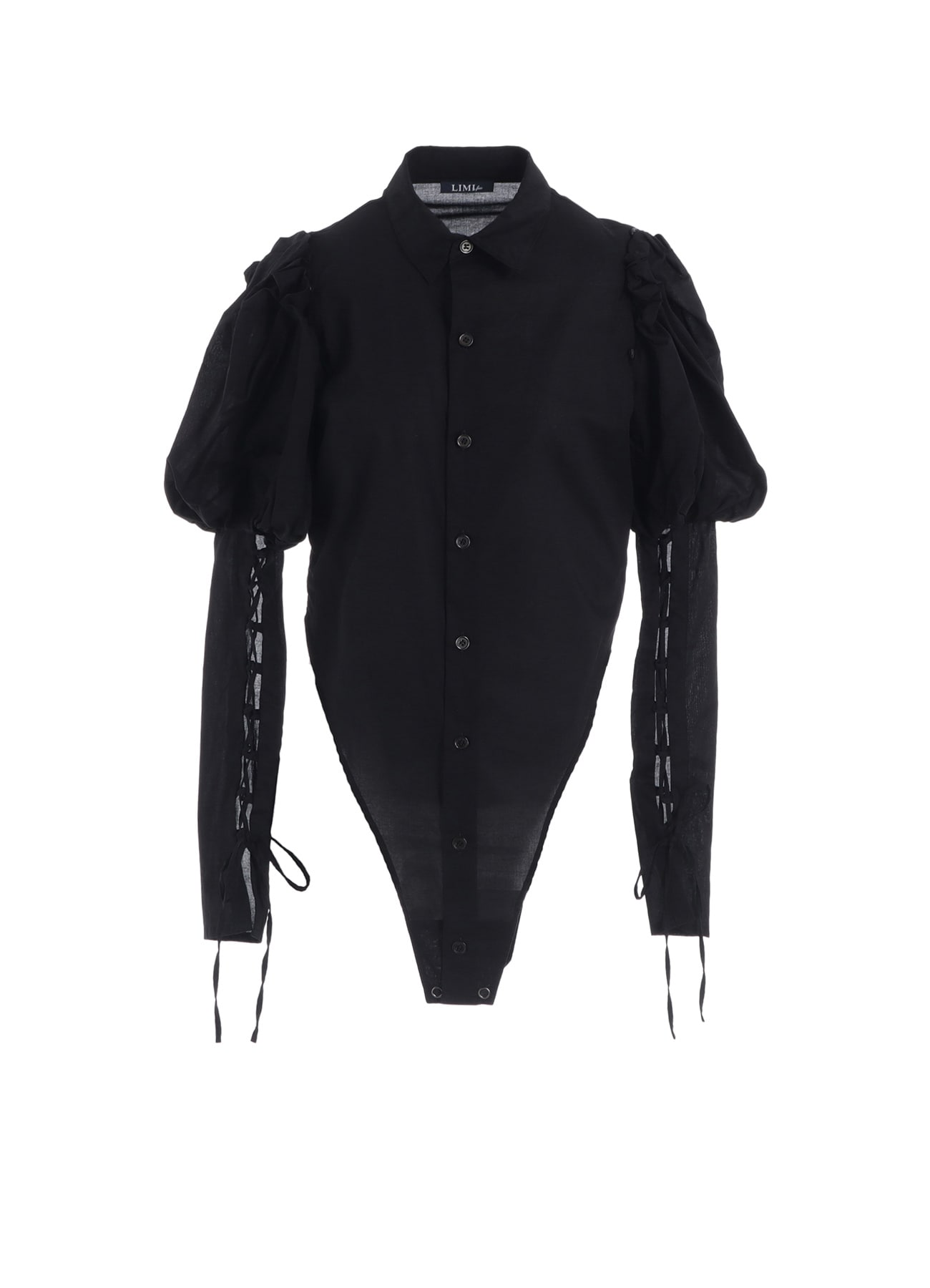 LAWN LACE UP SLEEVE BLOUSE