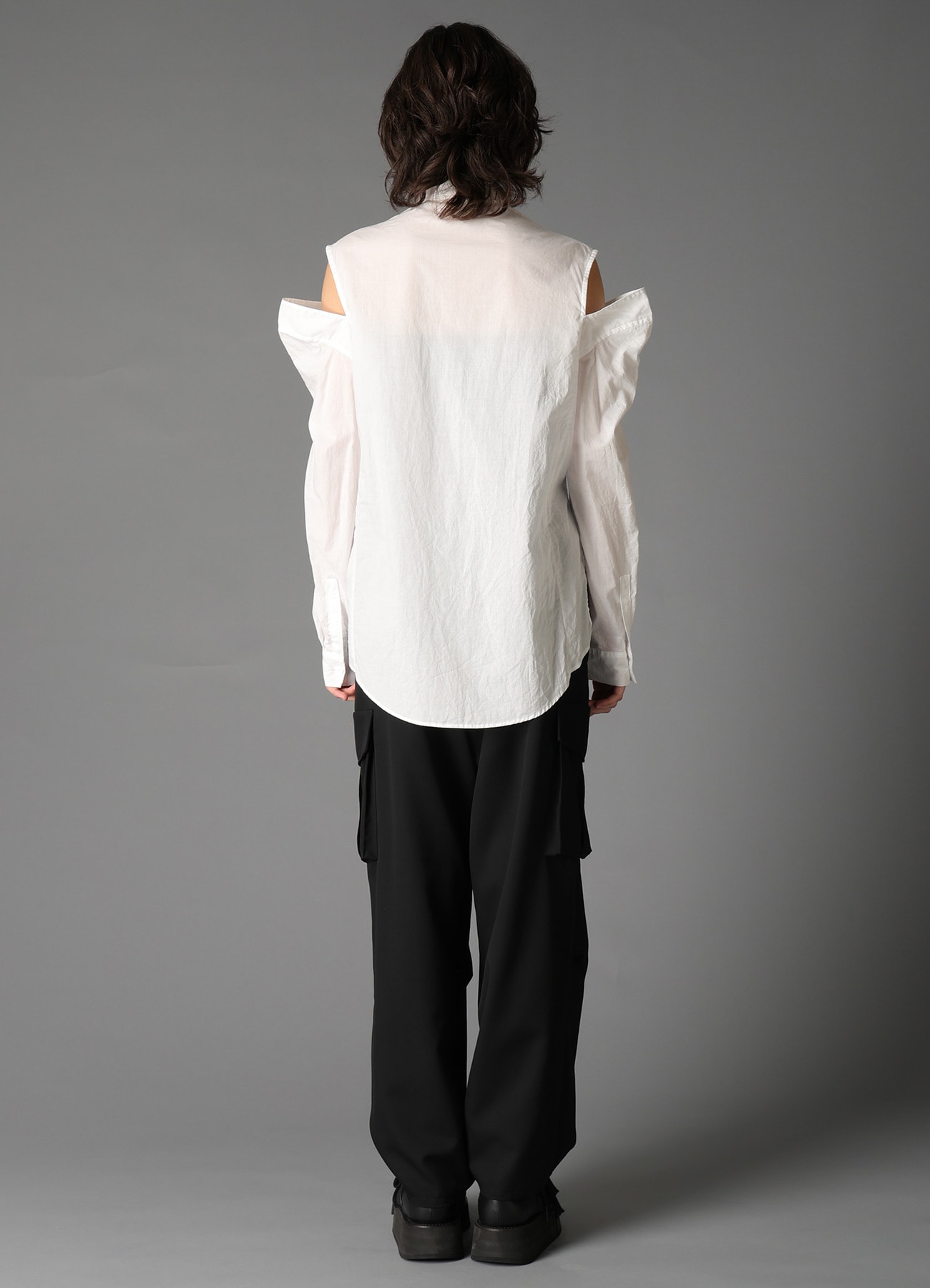 LAWN SLIT SHOULDER SHIRT