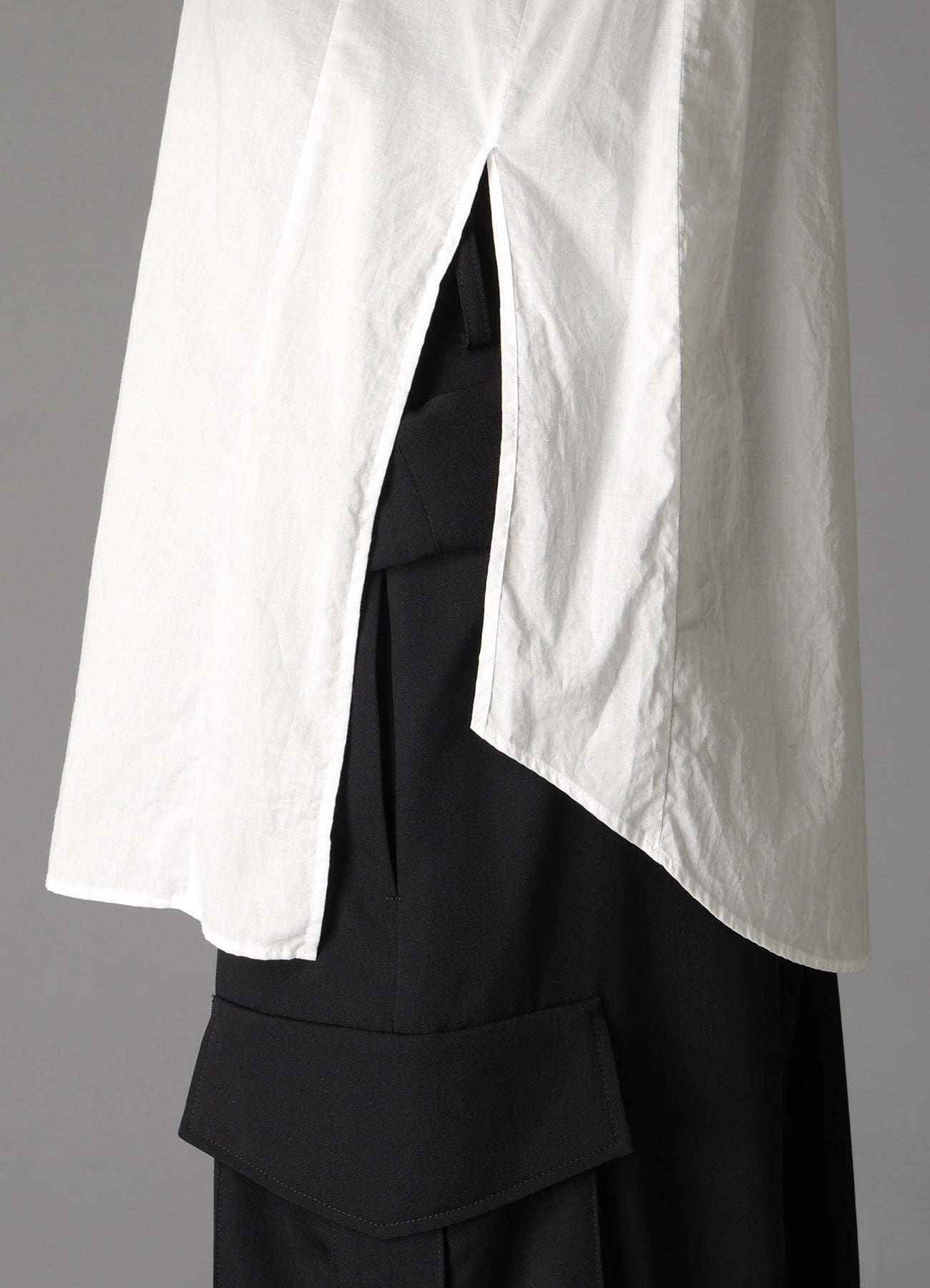 LAWN SLIT SHOULDER SHIRT