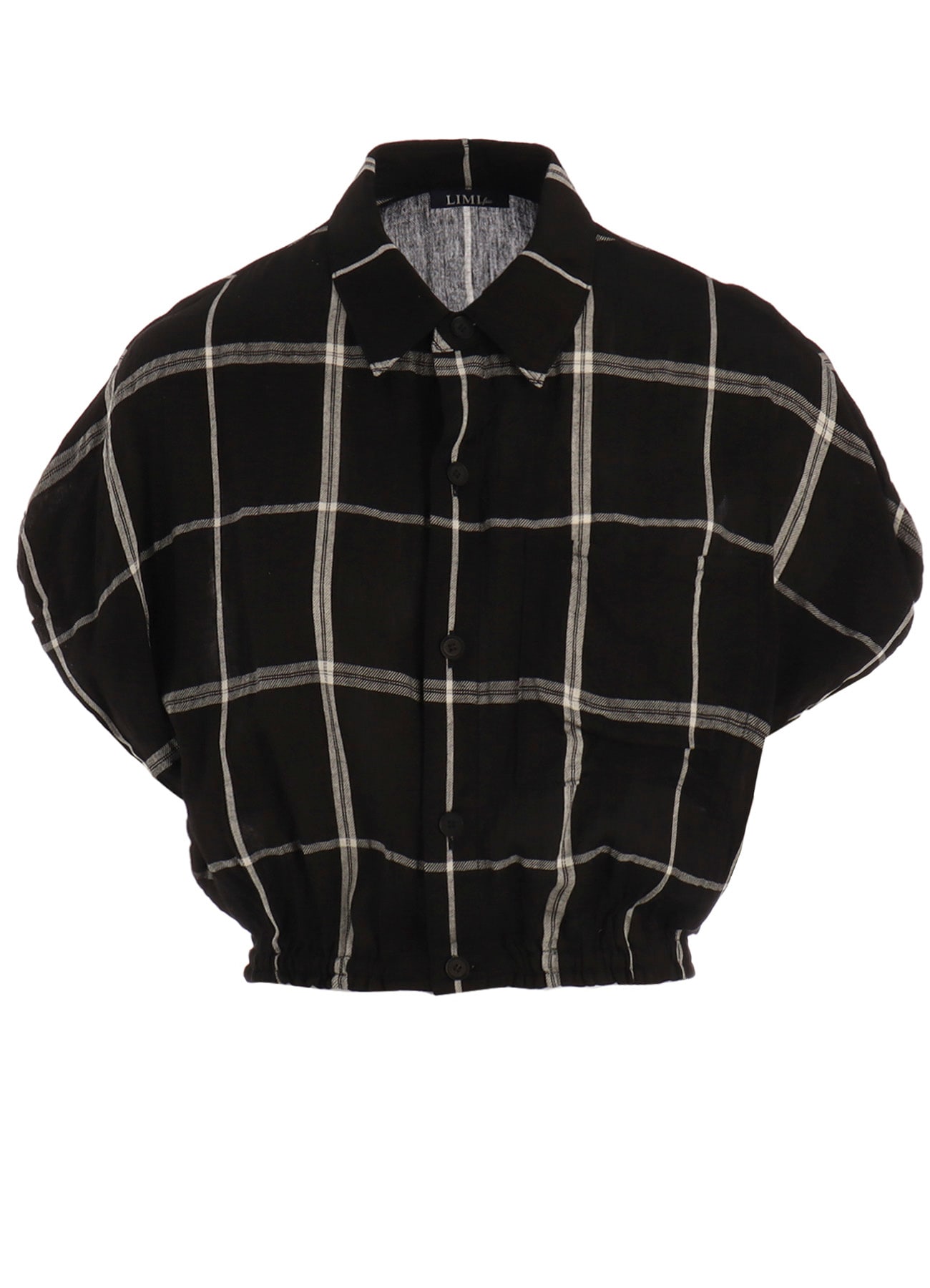 PLAID KHADI SHORT BLOUSE