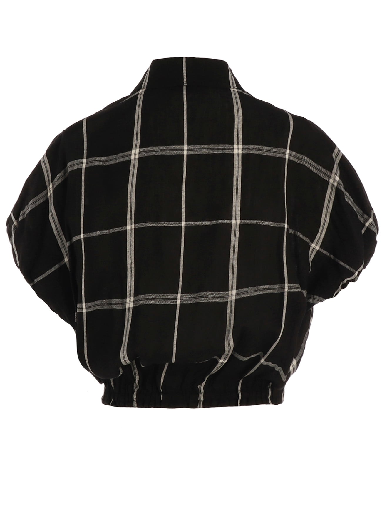 PLAID KHADI SHORT BLOUSE