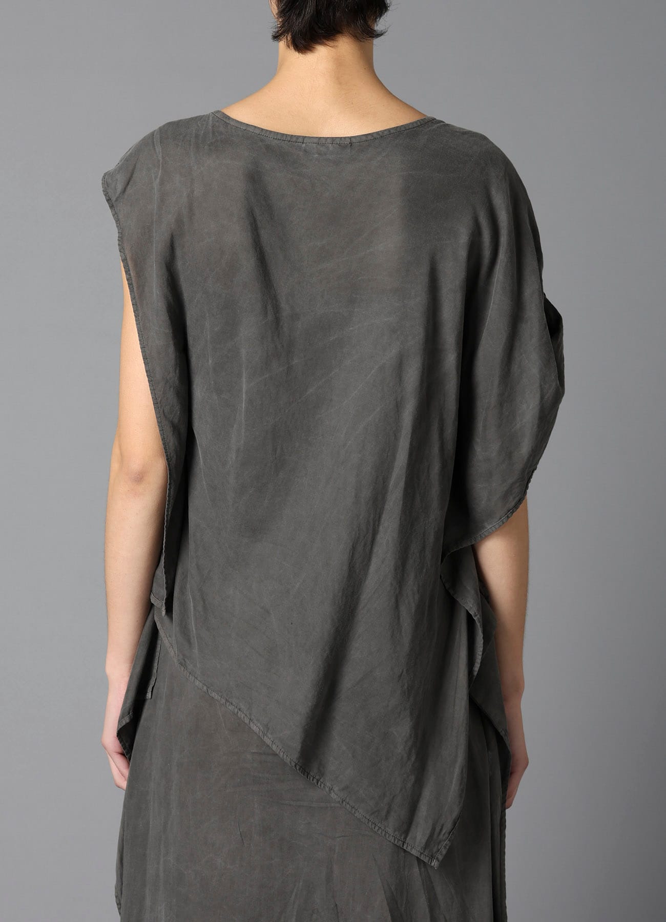 GARMENT-DYED LAWN SQUARE BLOUSE