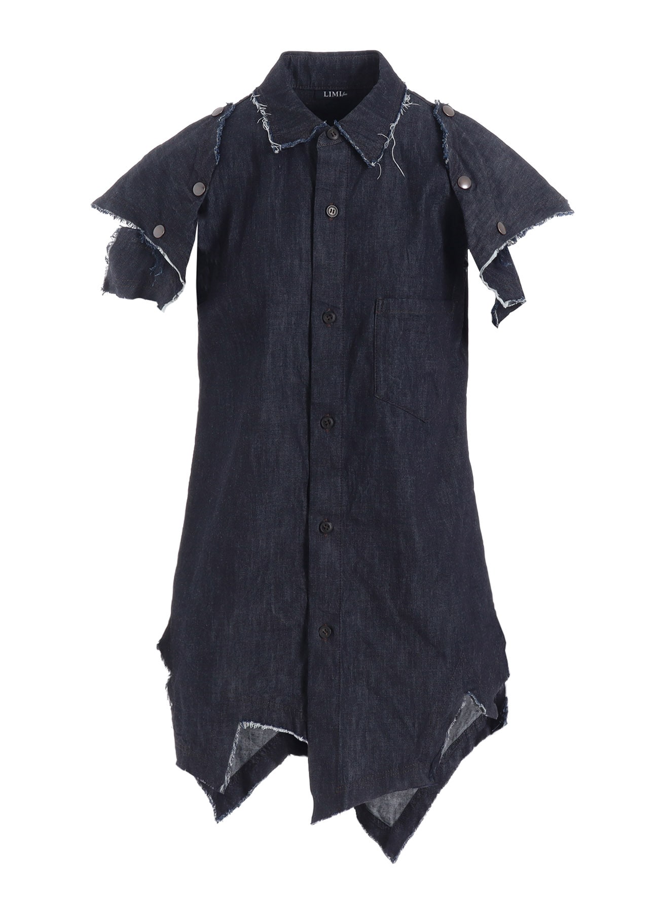 6oz DENIM DESIGNED SLEEVE BLOUSE A