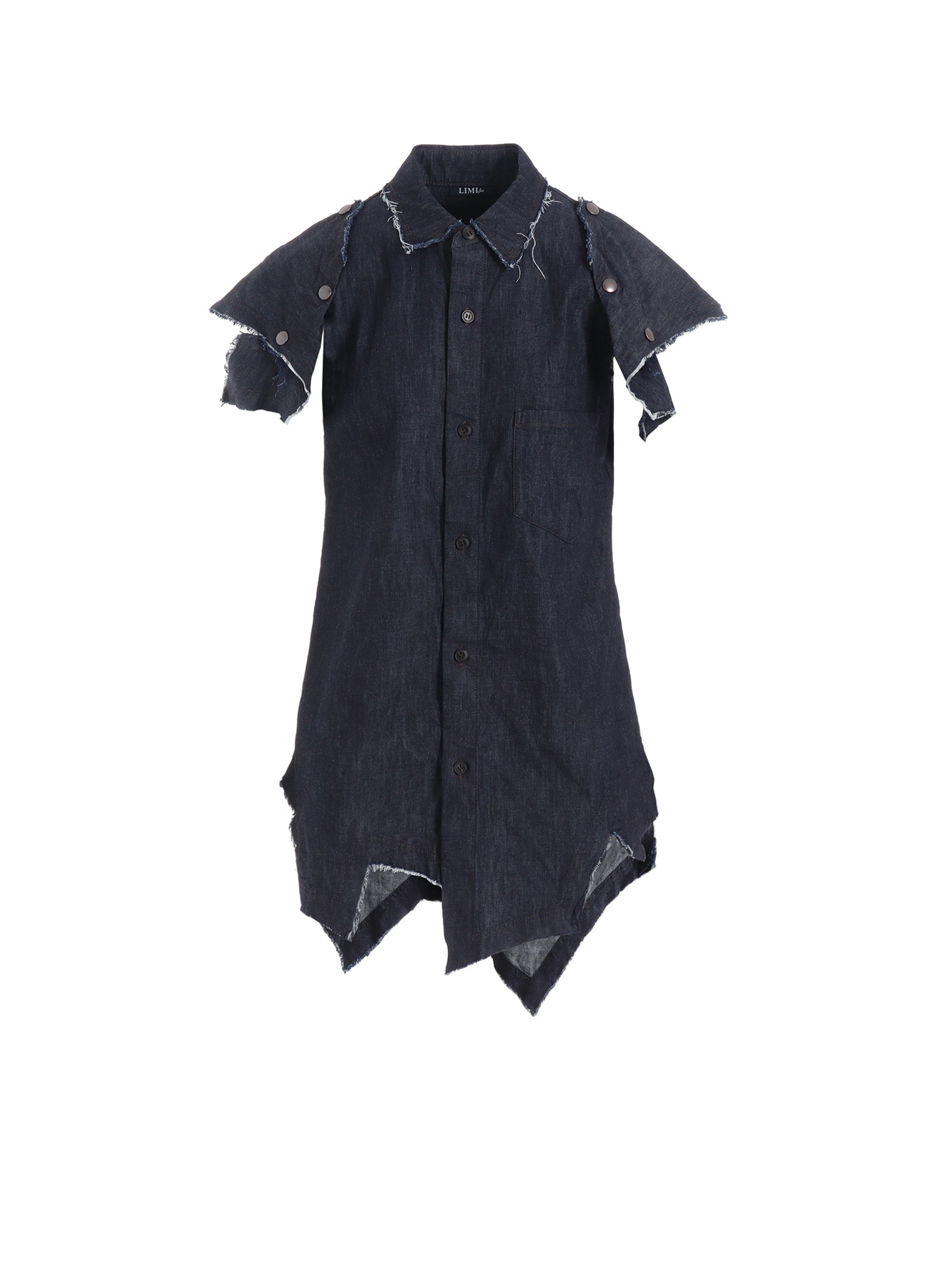 6oz DENIM DESIGNED SLEEVE BLOUSE A