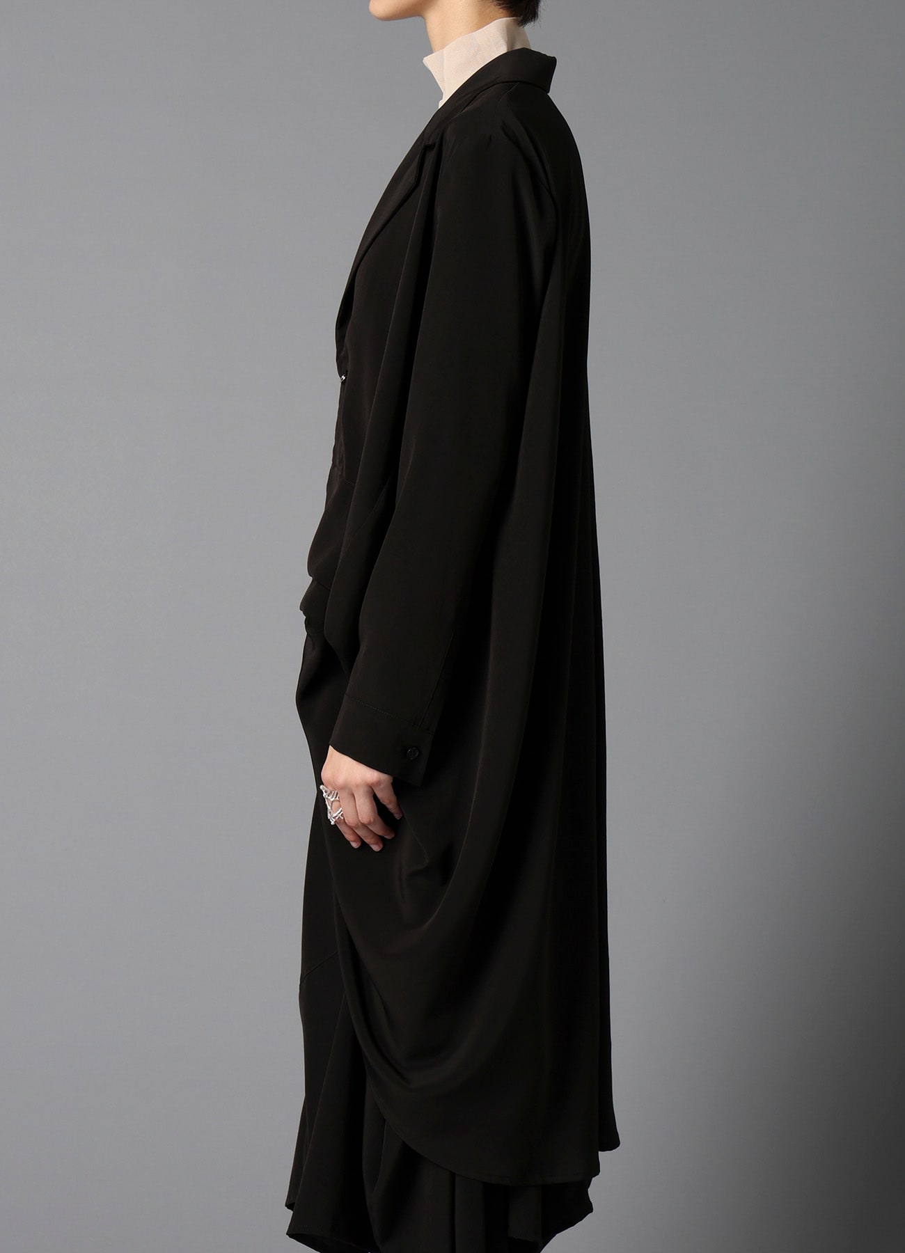 TRIACETATE DECIN FRONT PIN TUCK SHIRT