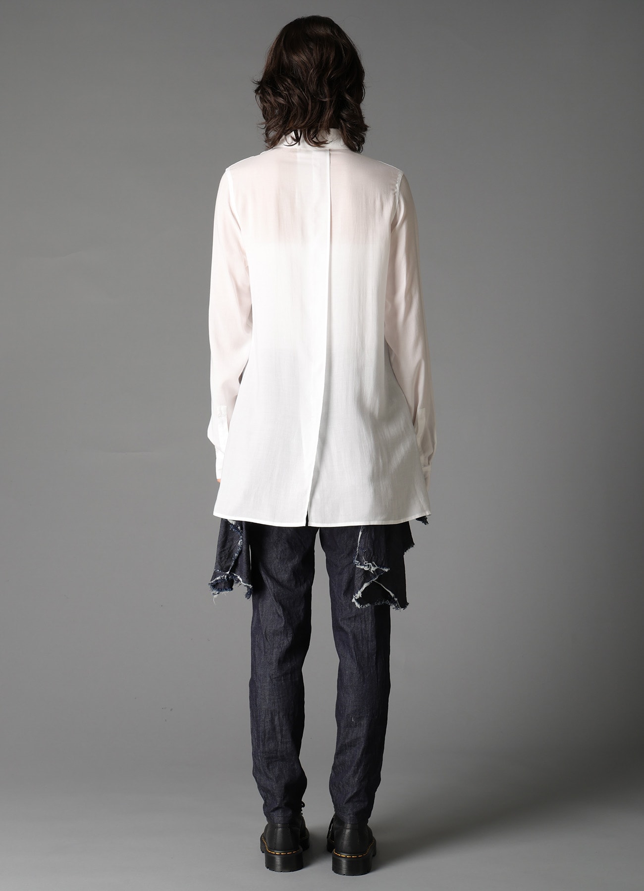 SOFT LAWN SQUARE PANEL BLOUSE