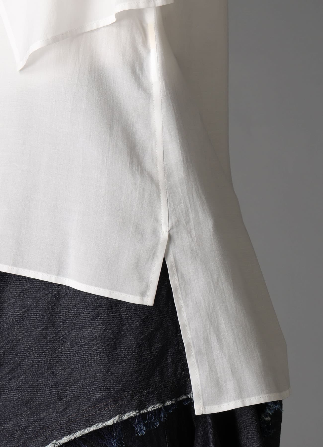 SOFT LAWN SQUARE PANEL BLOUSE