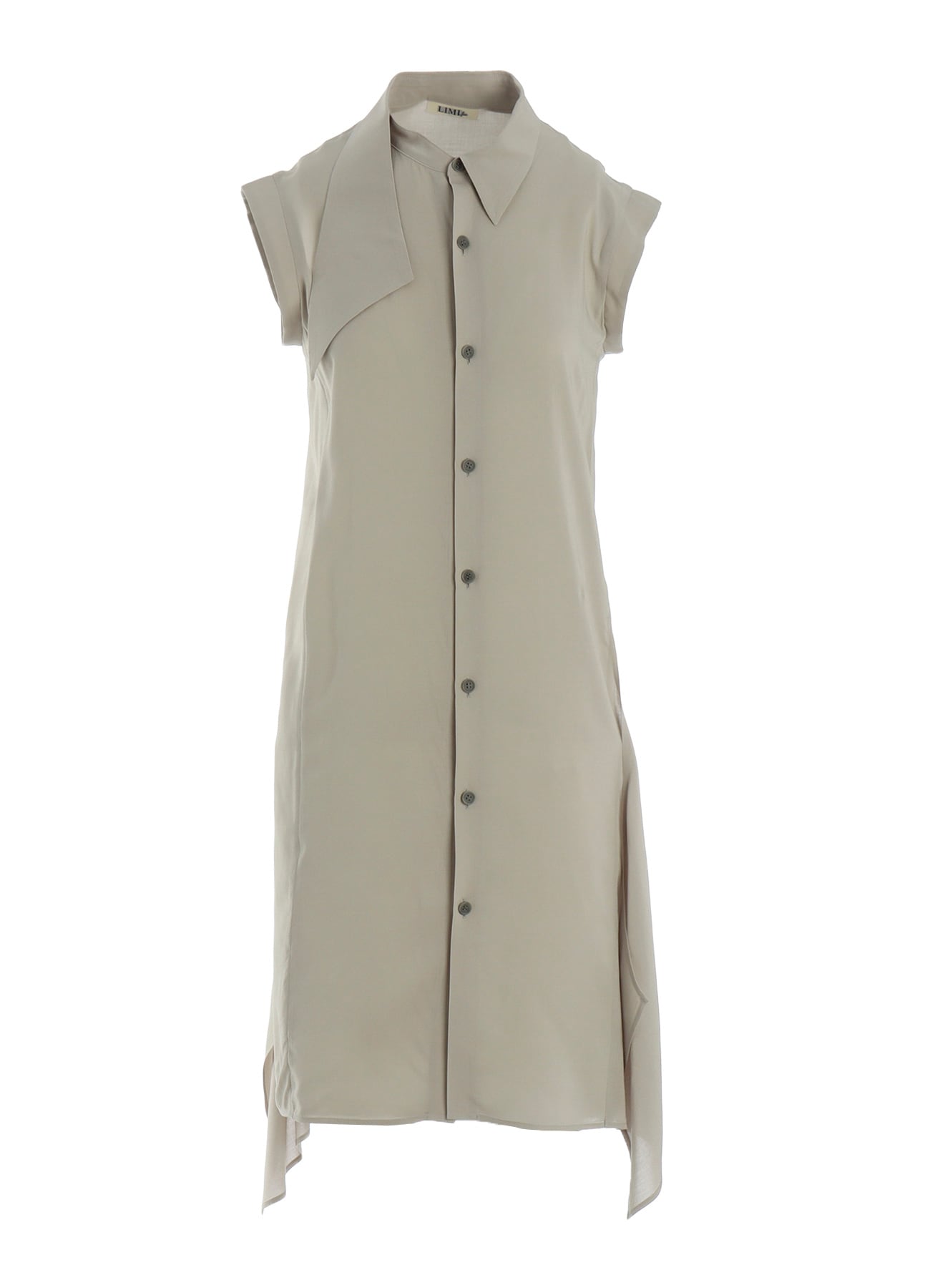 RAYON LAWN ASYMMETRIC COLLAR BLOUSE