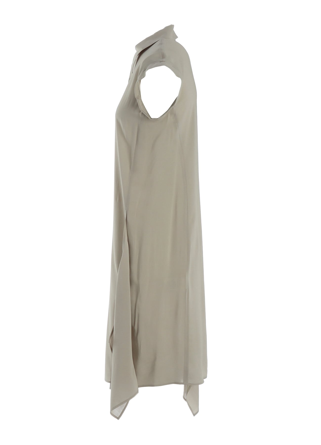 RAYON LAWN ASYMMETRIC COLLAR BLOUSE