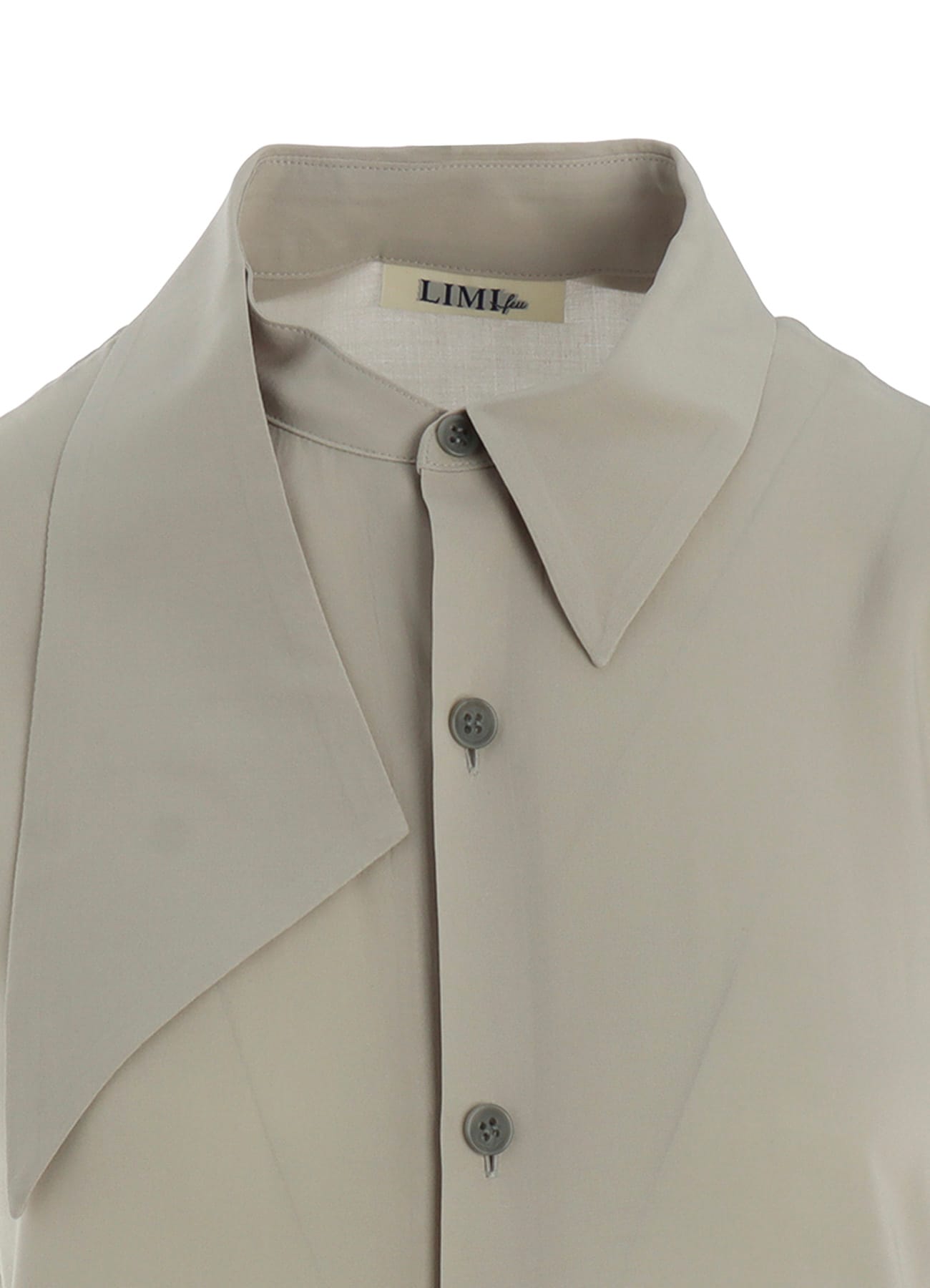 RAYON LAWN ASYMMETRIC COLLAR BLOUSE