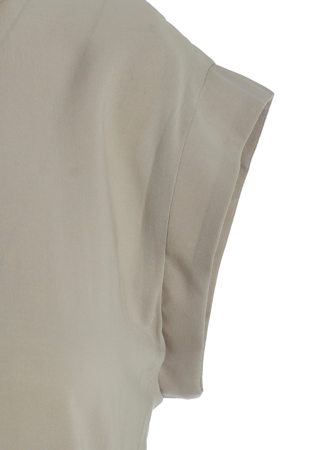 RAYON LAWN ASYMMETRIC COLLAR BLOUSE