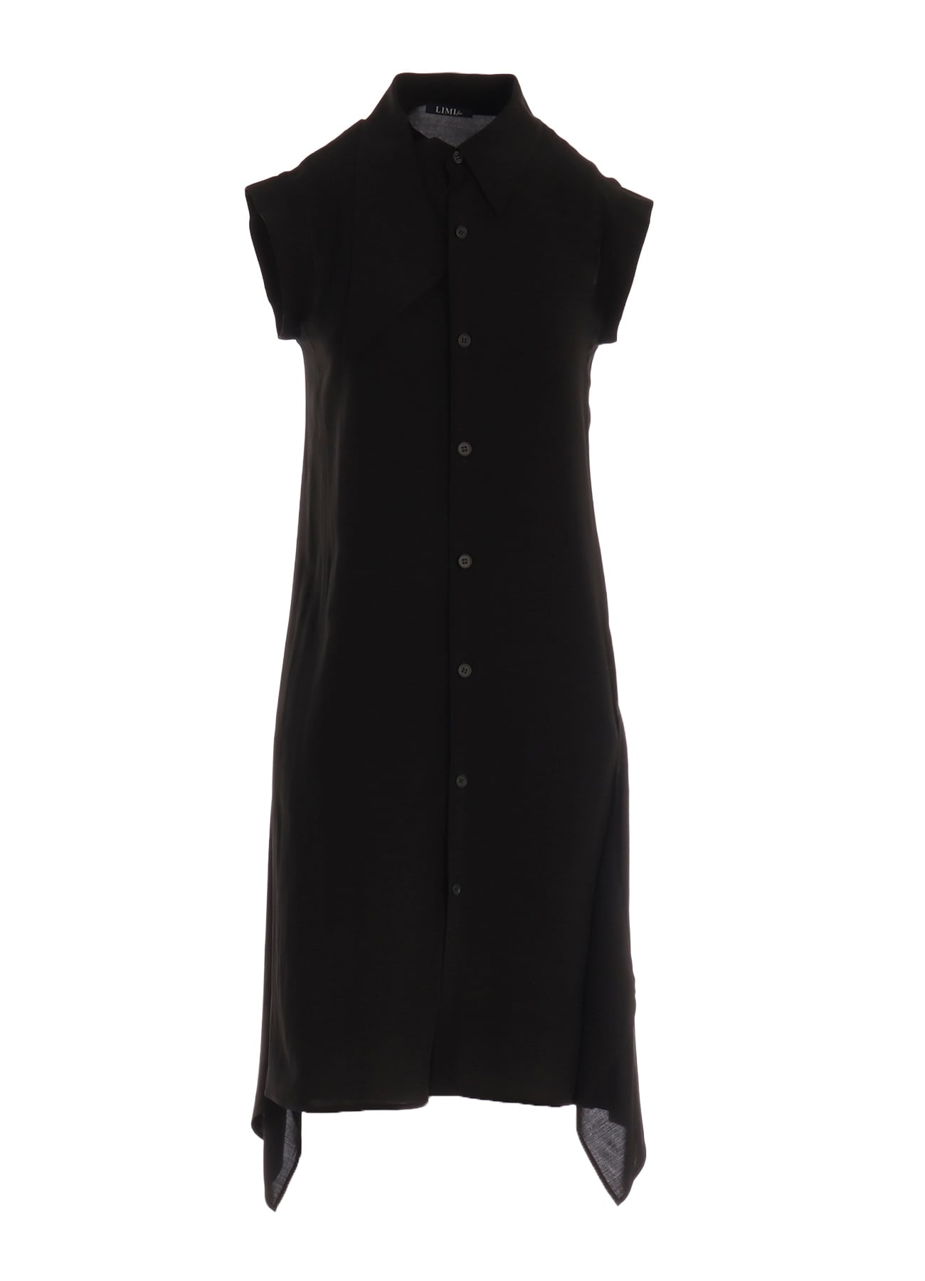 RAYON LAWN ASYMMETRIC COLLAR BLOUSE