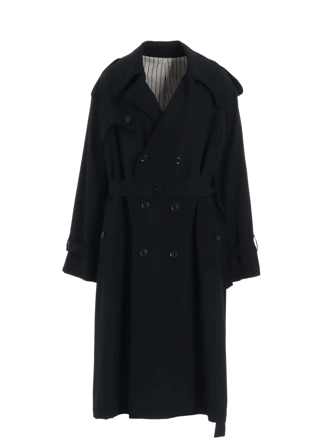 W/GABARDINE LONG TRENCH COAT