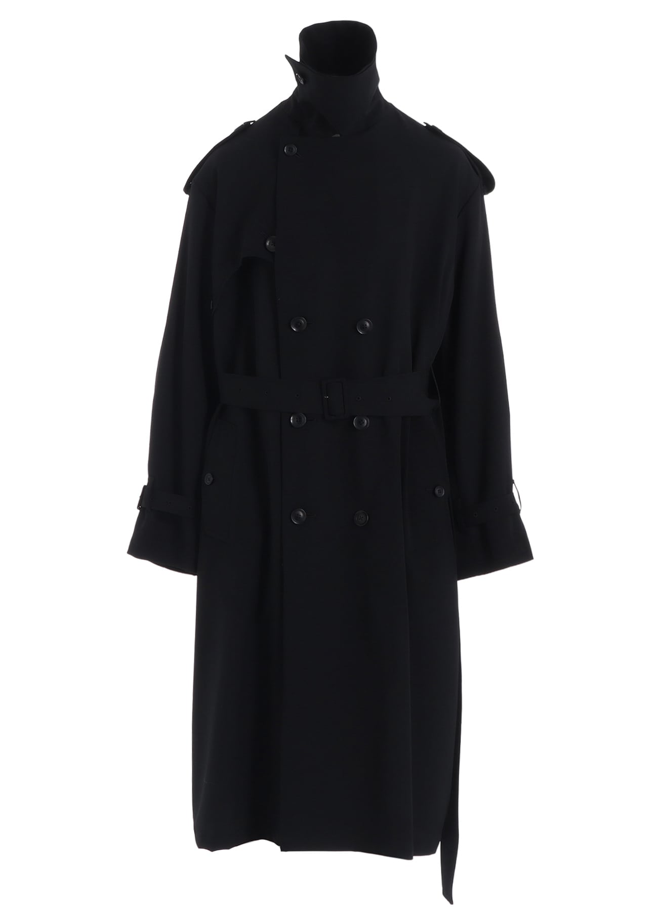 W/GABARDINE LONG TRENCH COAT