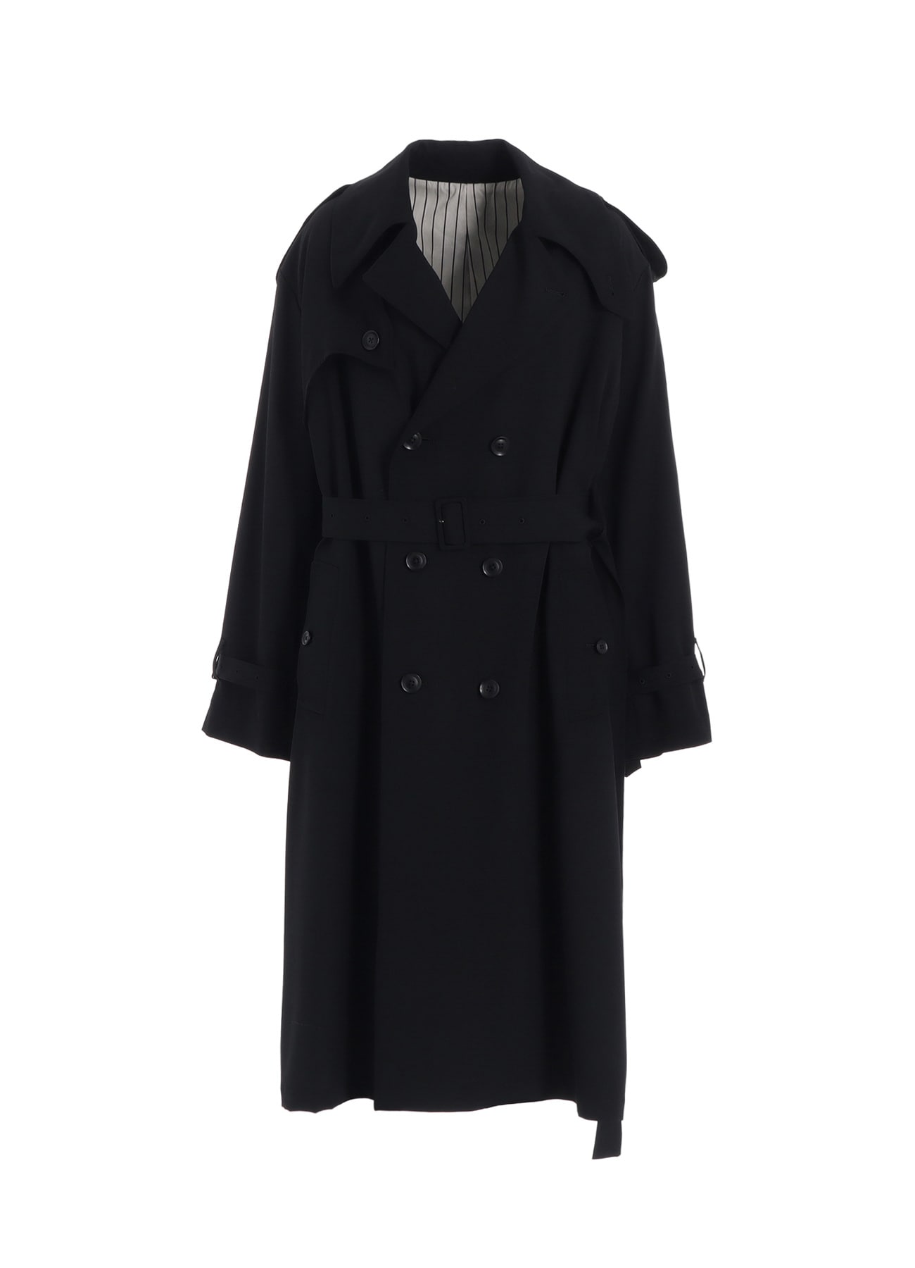 W/GABARDINE LONG TRENCH COAT