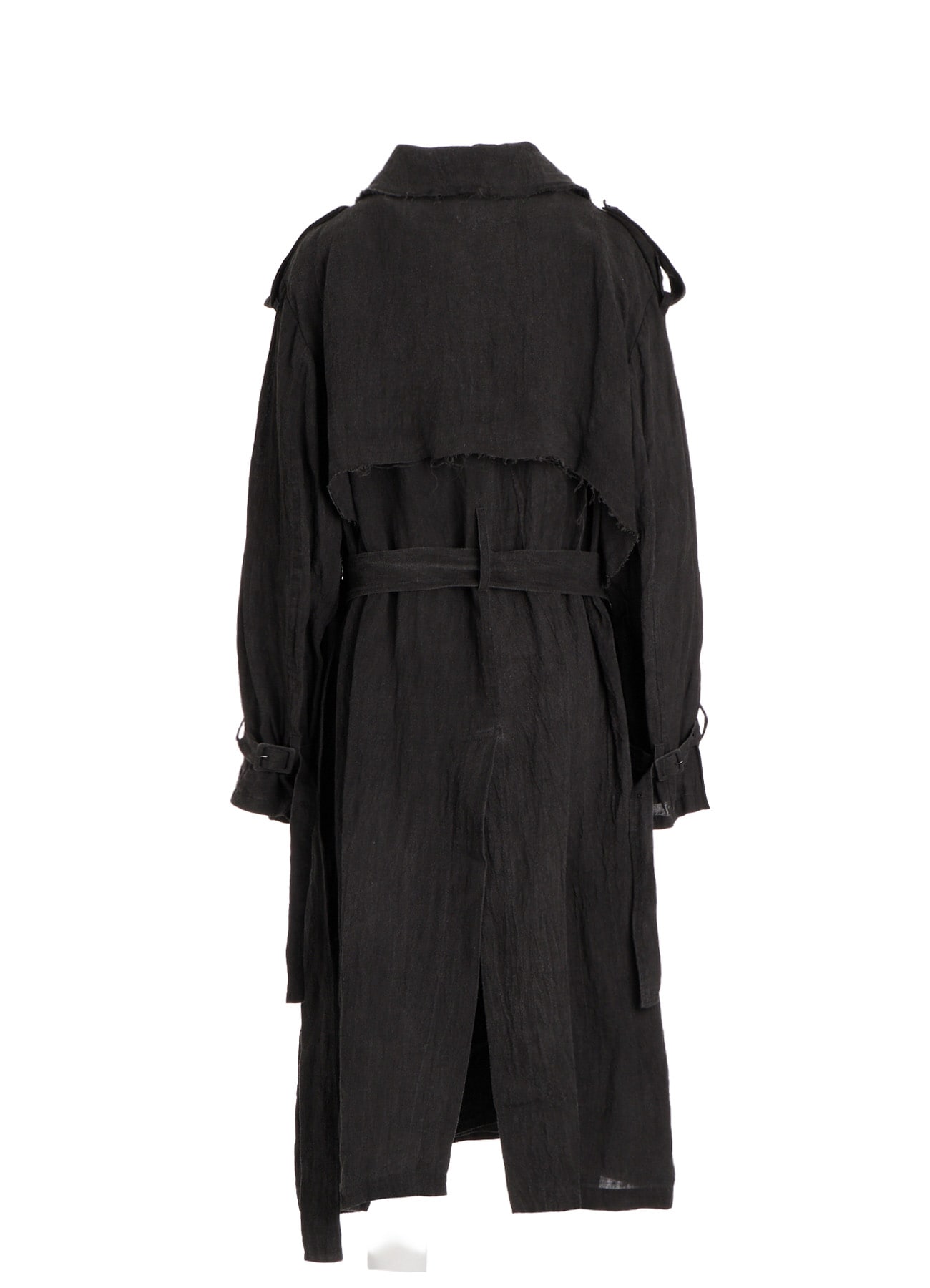 INK DYED LAWN LONG TRENCH COAT