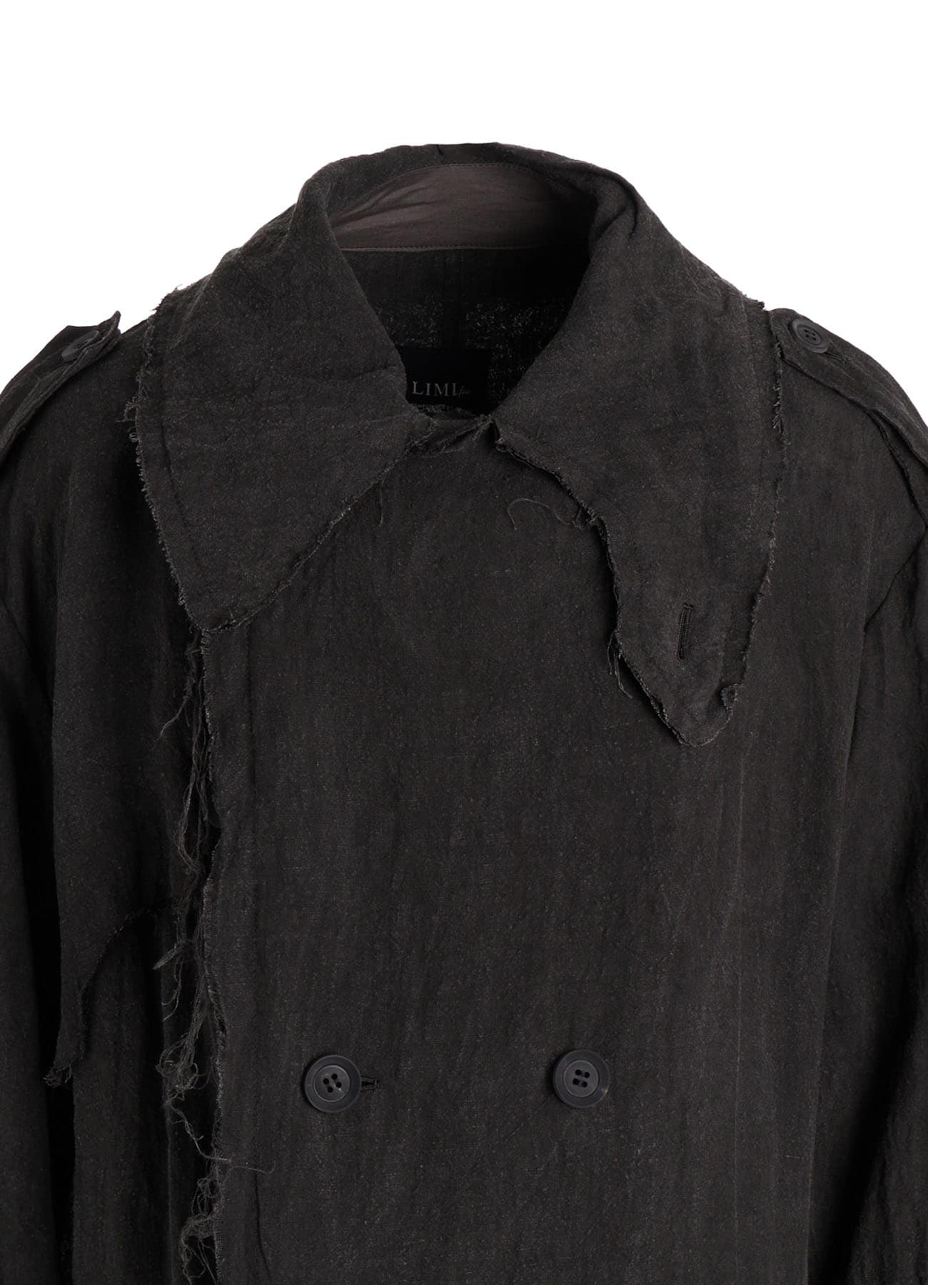 INK DYED LAWN LONG TRENCH COAT