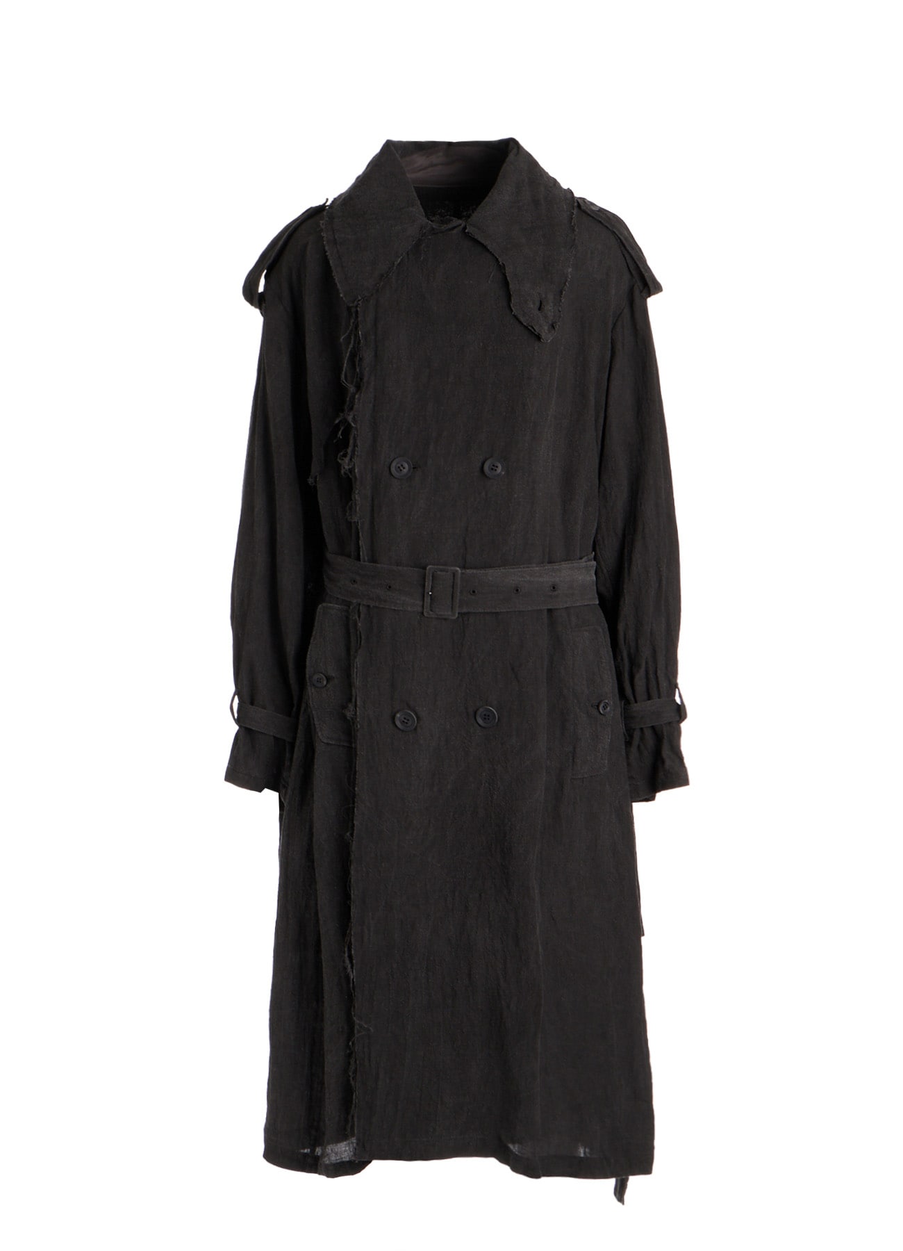 INK DYED LAWN LONG TRENCH COAT