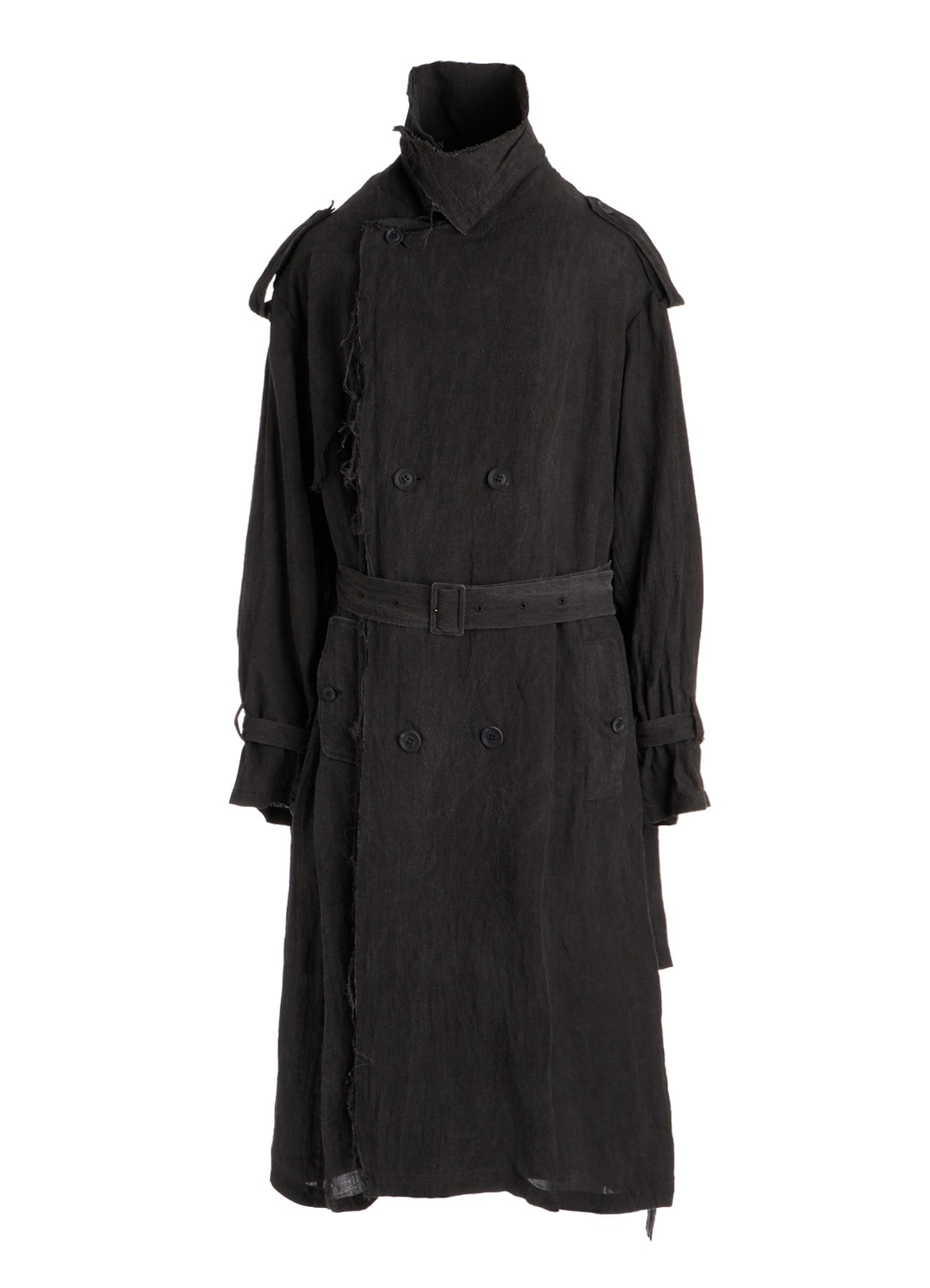 INK DYED LAWN LONG TRENCH COAT