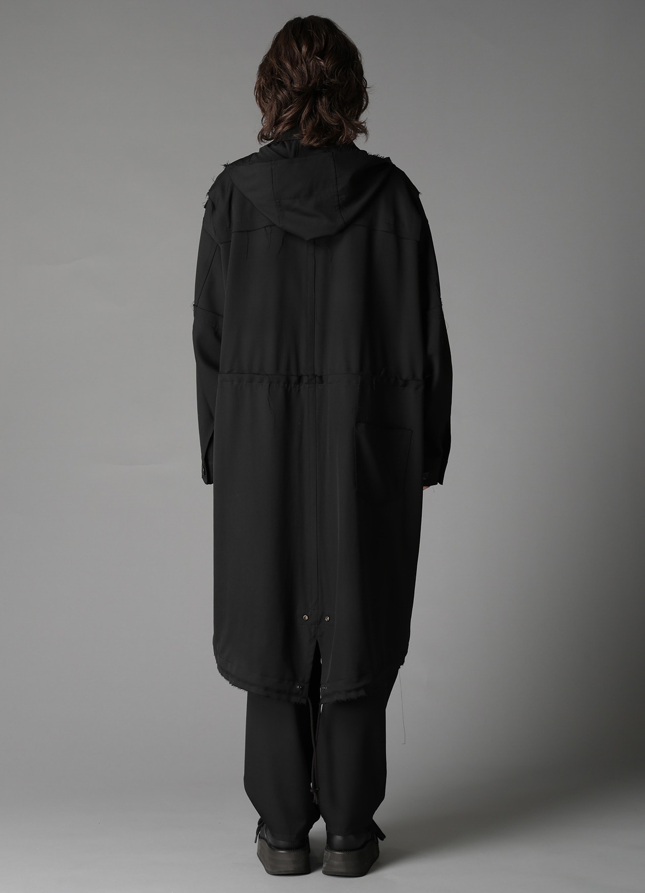 W/GABARDINE HOODED COAT