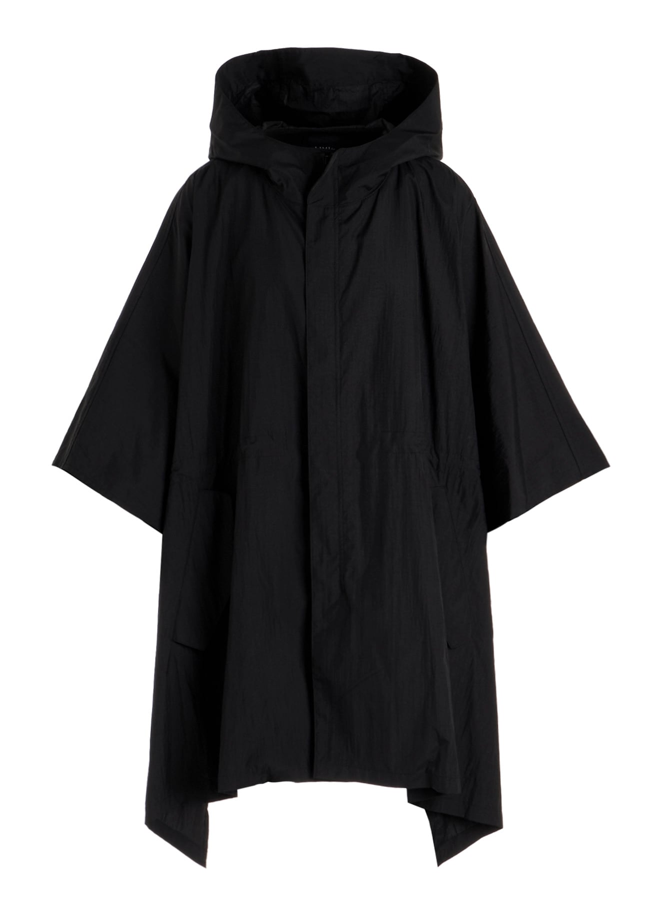 NYLON TAFFETA HOODED PONCHO COAT