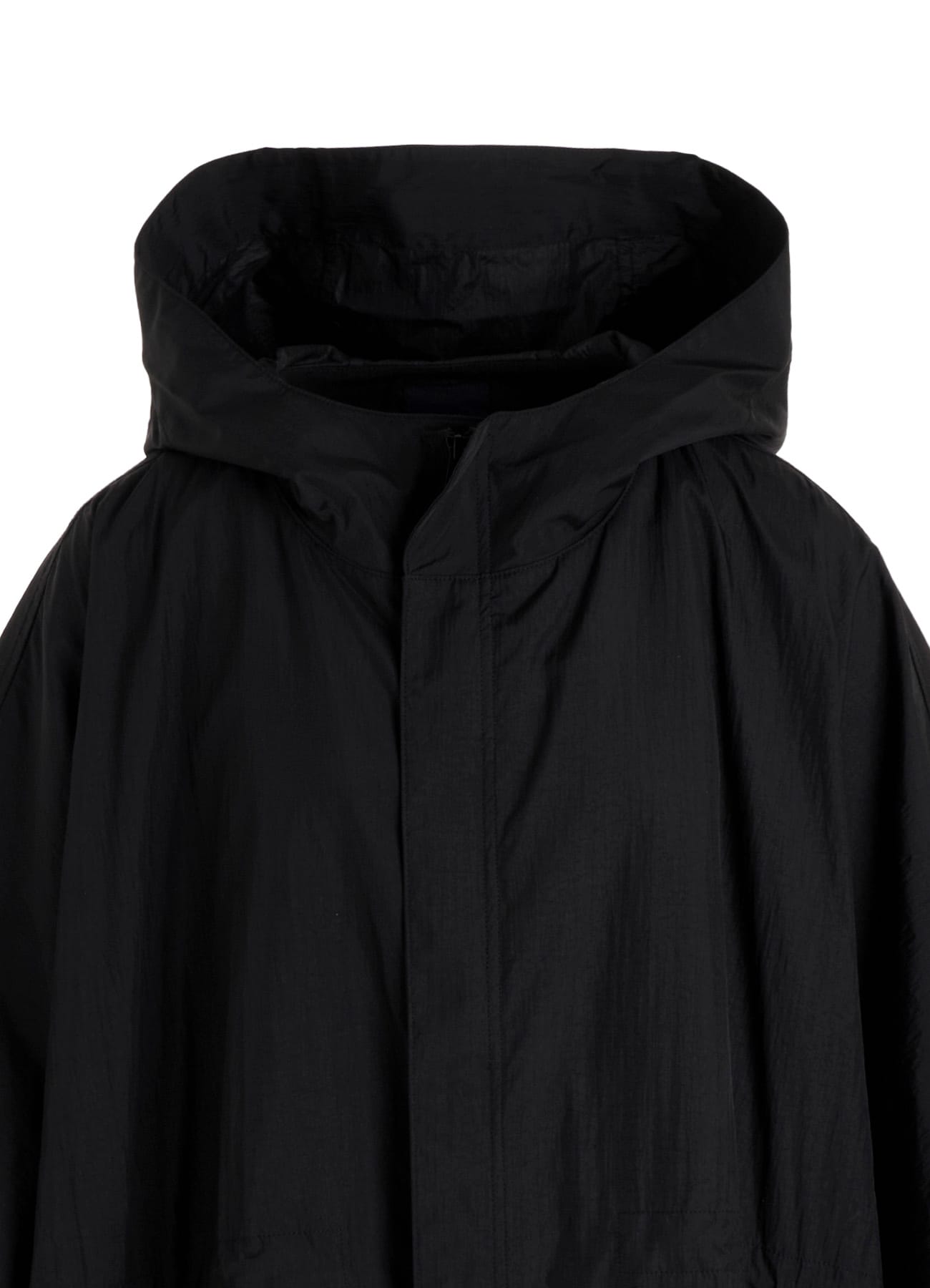 NYLON TAFFETA HOODED PONCHO COAT