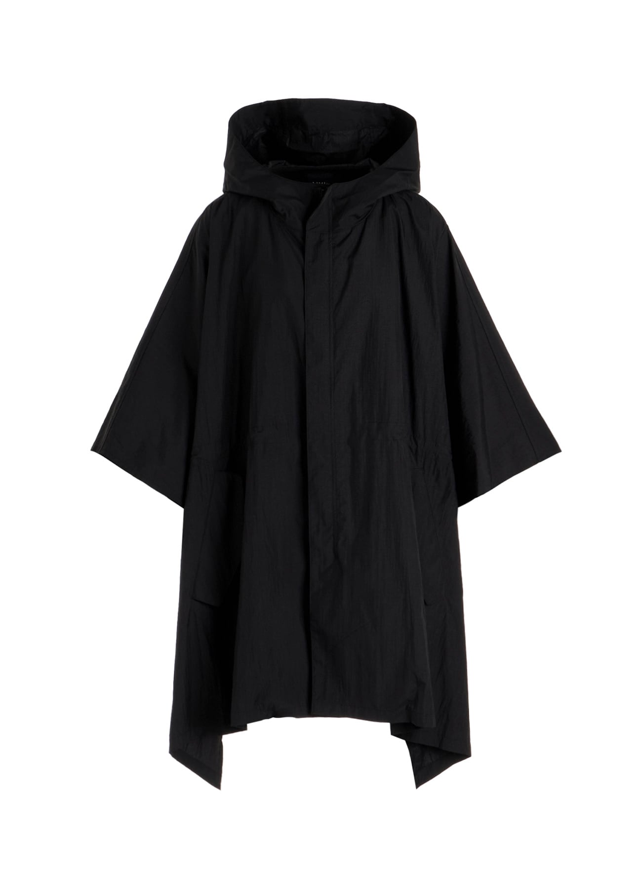 NYLON TAFFETA HOODED PONCHO COAT