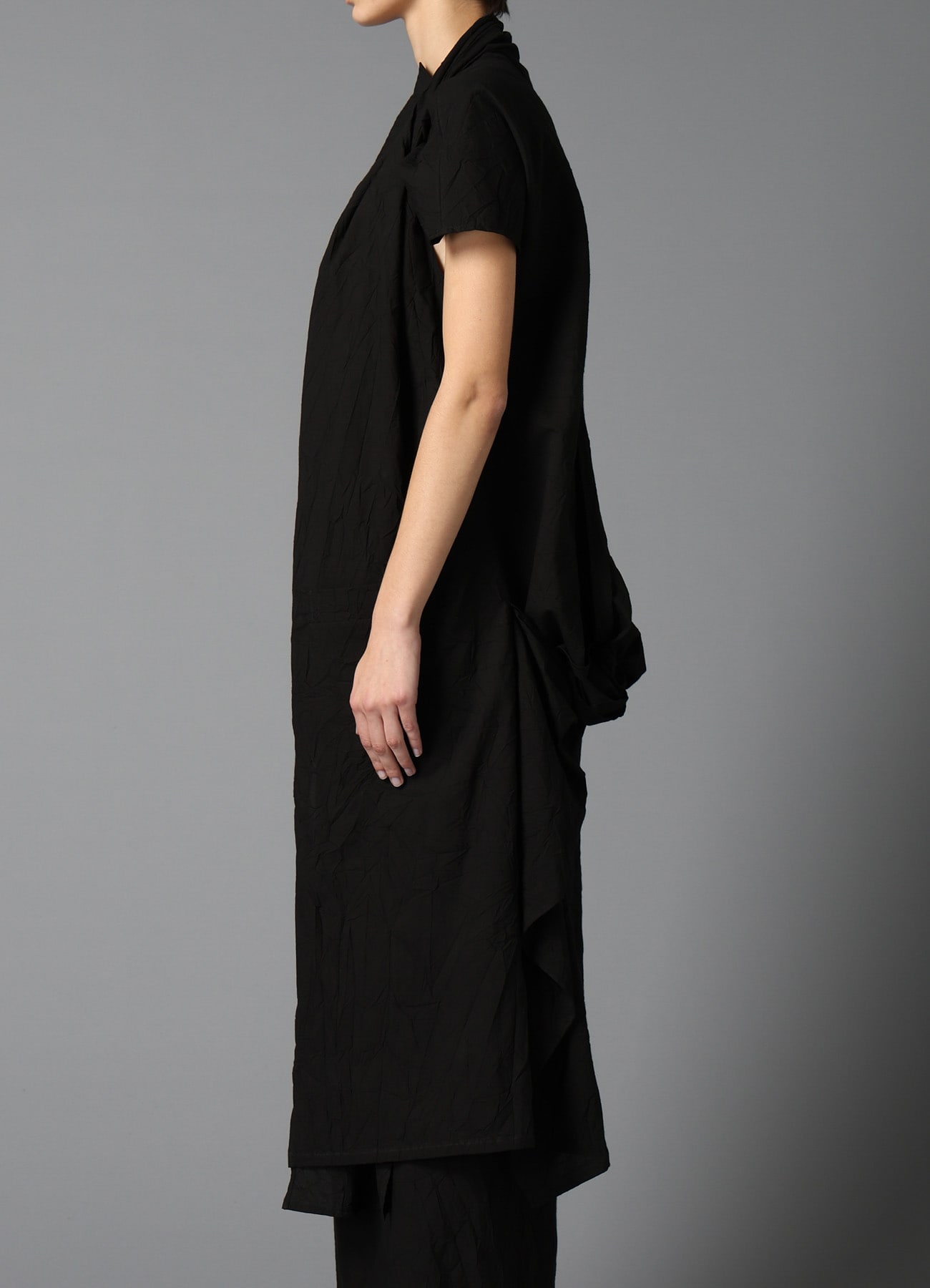 WRINKLED TYPEWRITER B TWIST DRESS