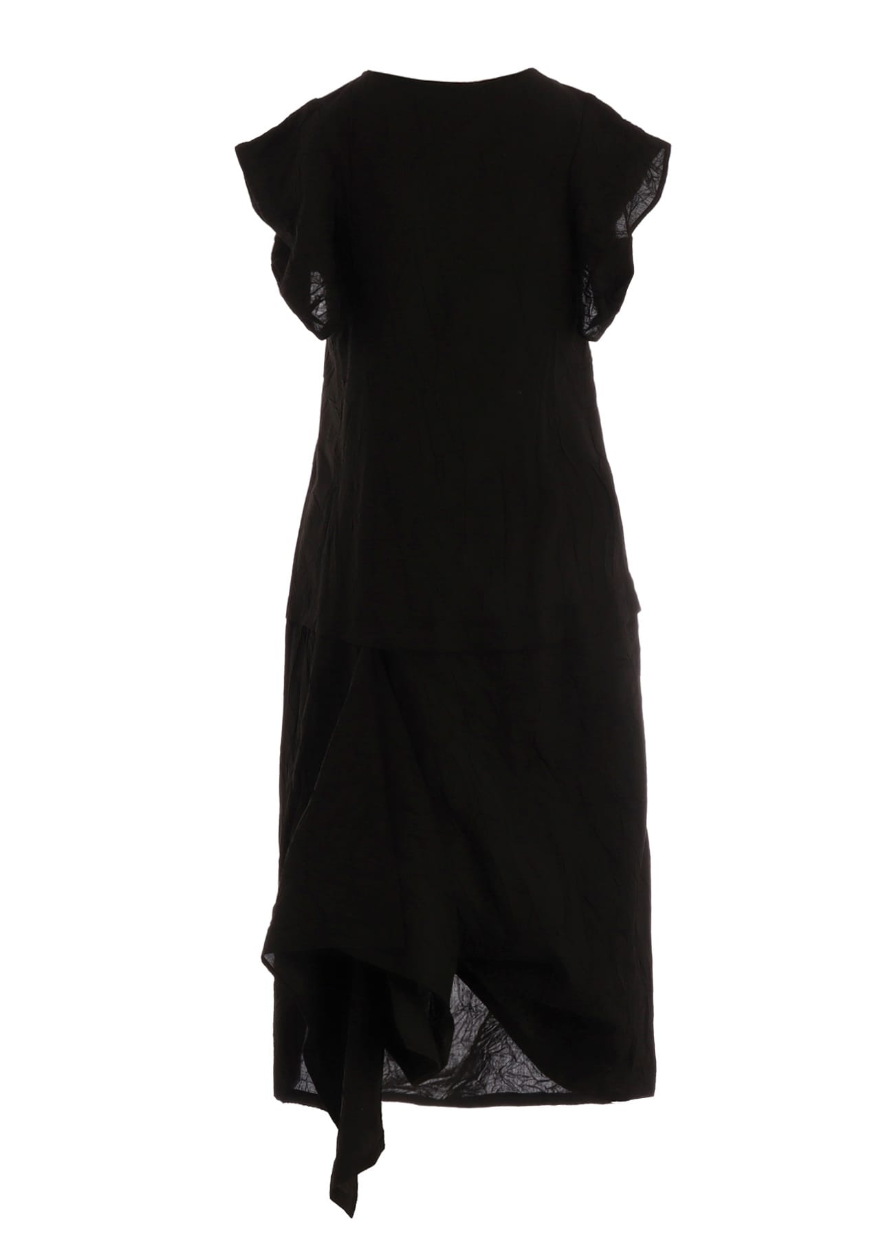 WRINKLED TYPEWRITER  DESIGNED SLEEVE DRESS