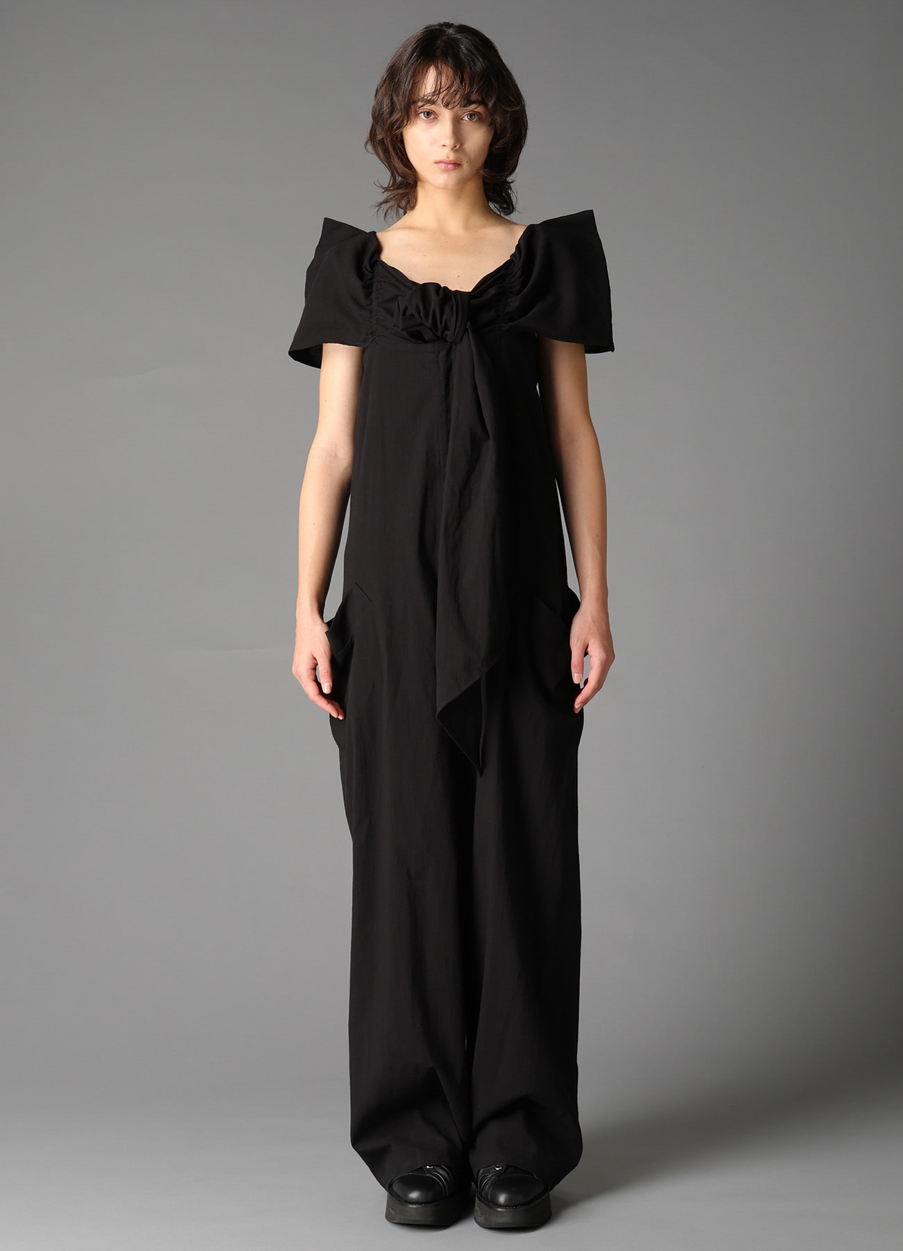 C/LI MUSLIN GATHER SLEEVE OVERALL